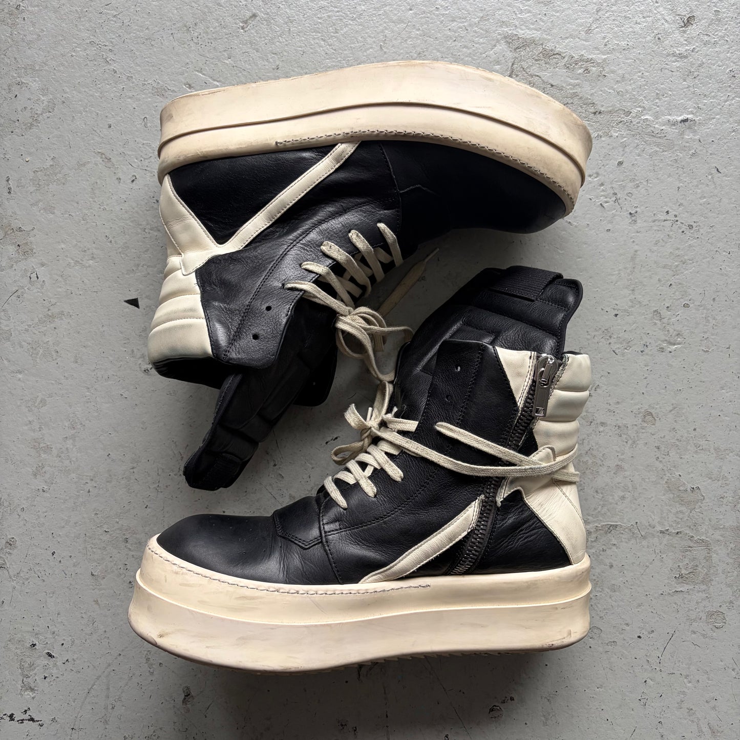Rick Owens Black Mega Bumber Geobaskets (45)
