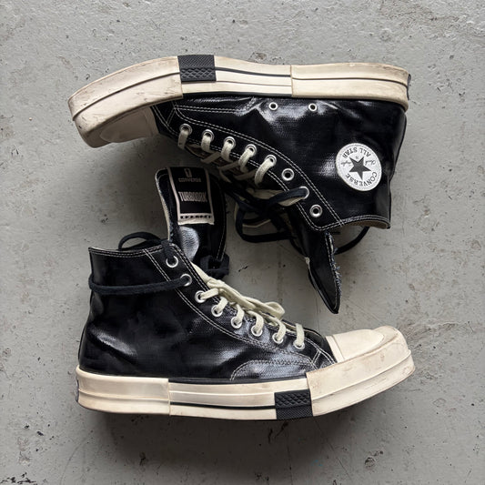 Rick Owens DRKSHDW Converse Black TURBODRK HI Shoes (11.5 )