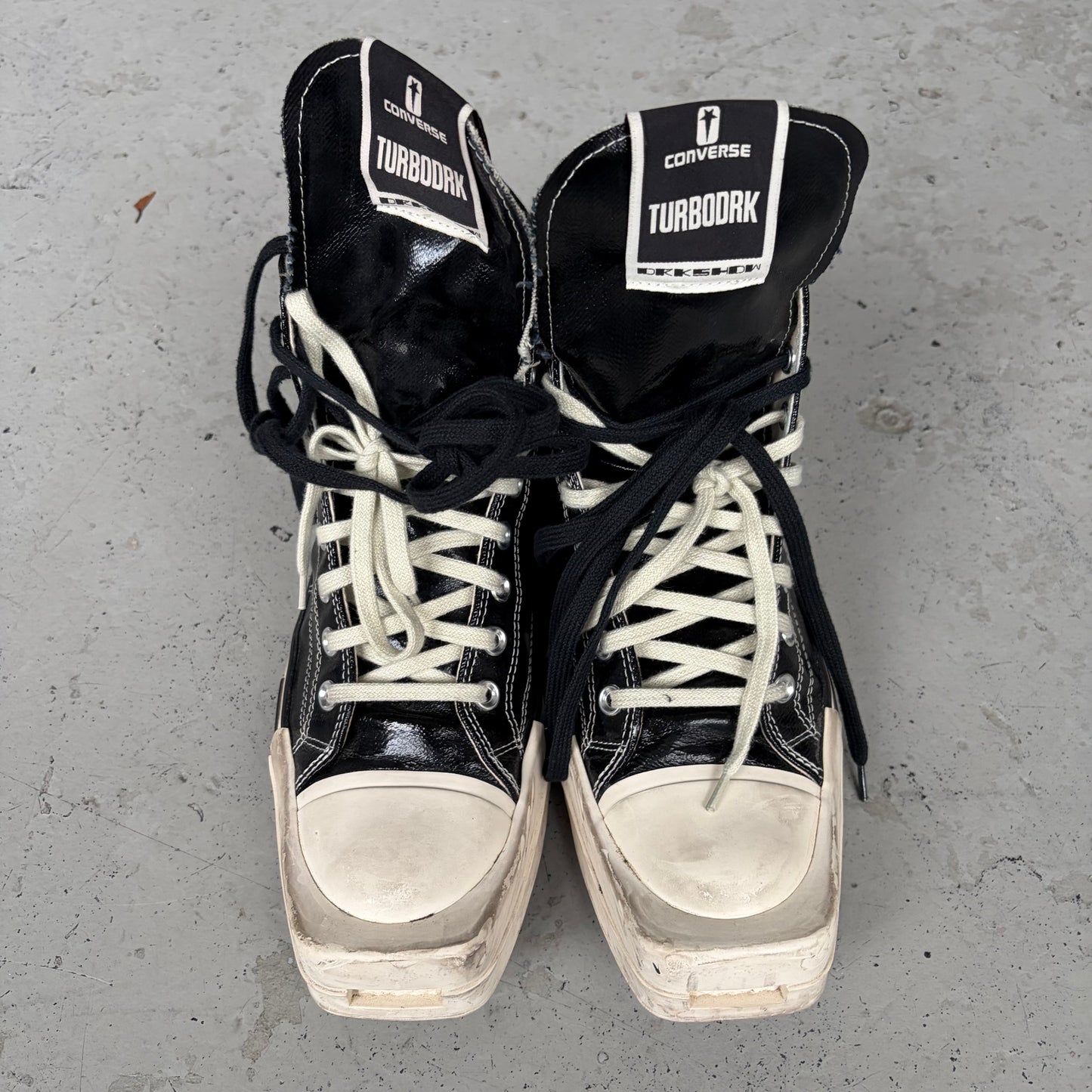 Rick Owens DRKSHDW Converse Black TURBODRK HI Shoes (11.5 )