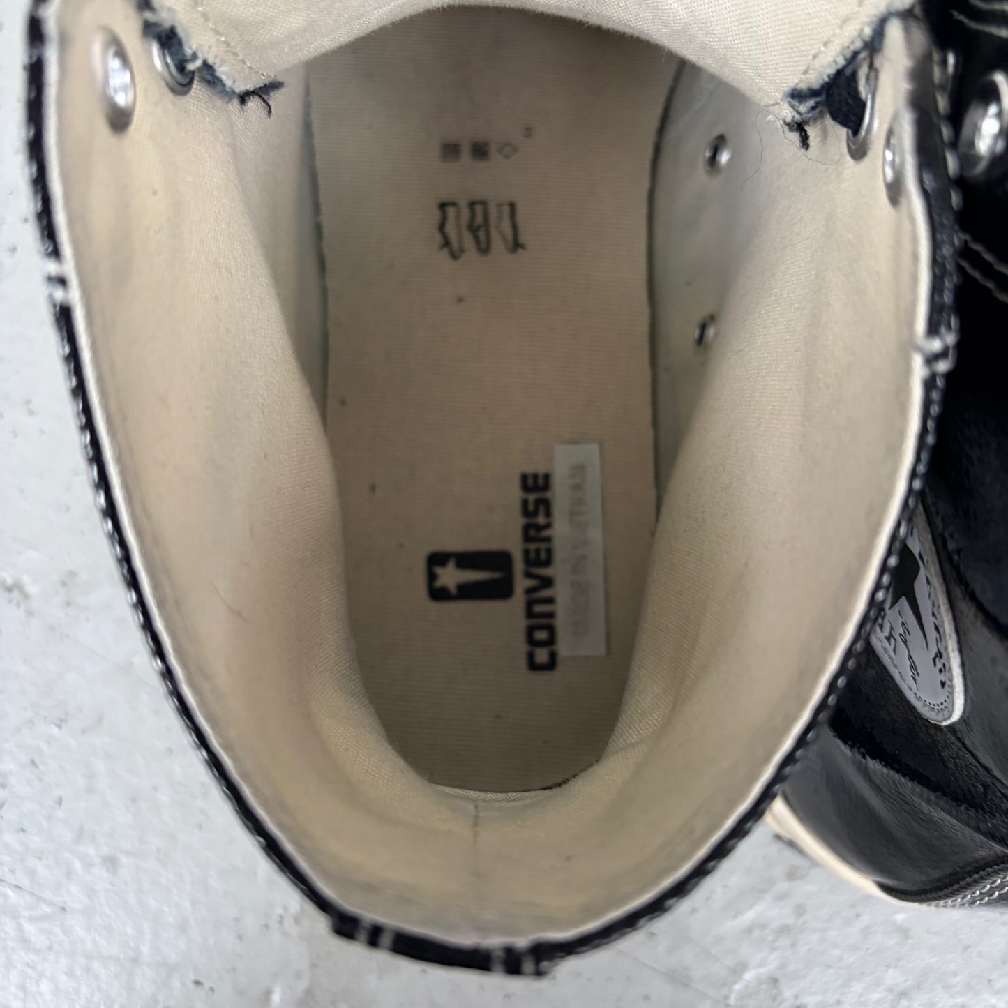 Rick Owens DRKSHDW Converse Black TURBODRK HI Shoes (11.5 )