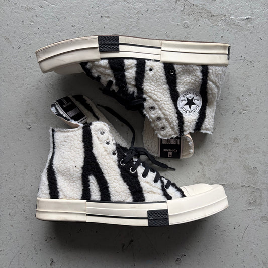 Rick Owens DRKSHDW Converse TURBODRK HI Zebra Shoes (12)