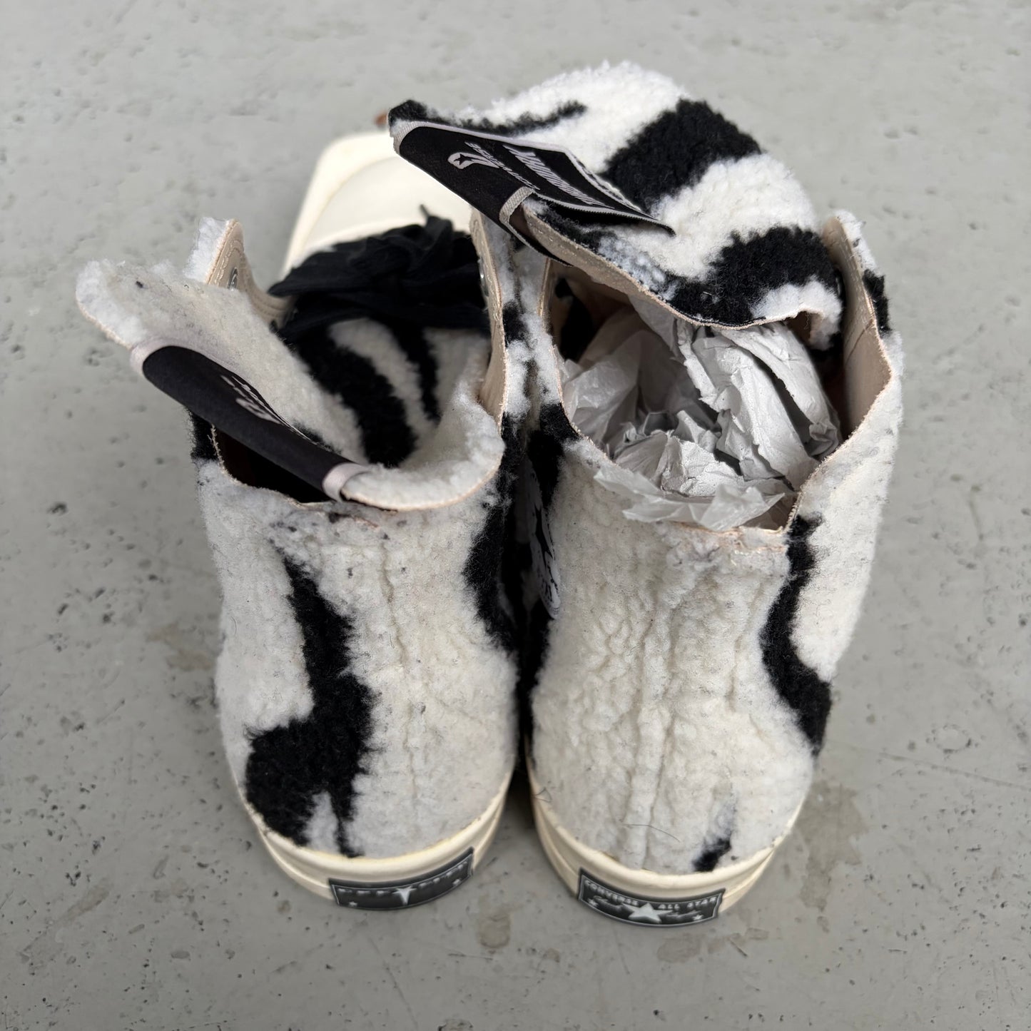 Rick Owens DRKSHDW Converse TURBODRK HI Zebra Shoes (12)