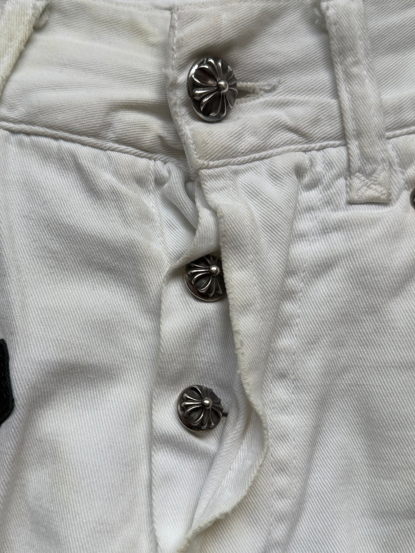 Chrome Hearts X Dolce & Gabbana White Denim With Leather Patches (44)