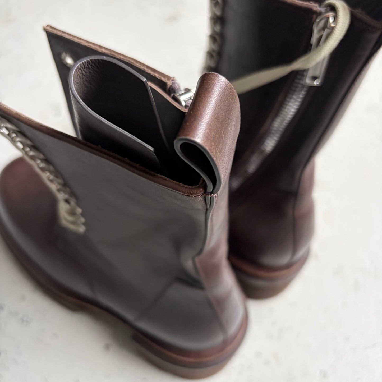 Rick Owens Lace Up Brown Bogan (41)
