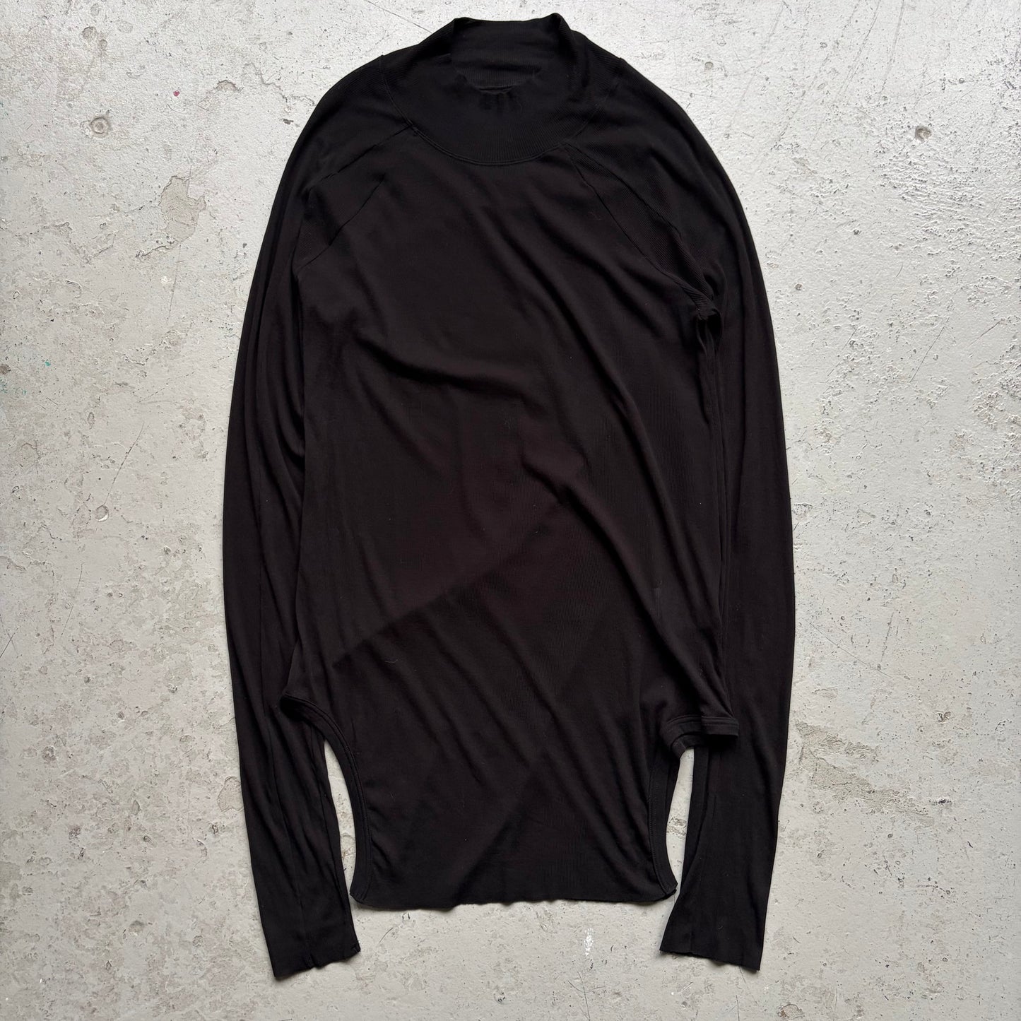 Julius SS24 Ribbed Black Long Sleeve (4)