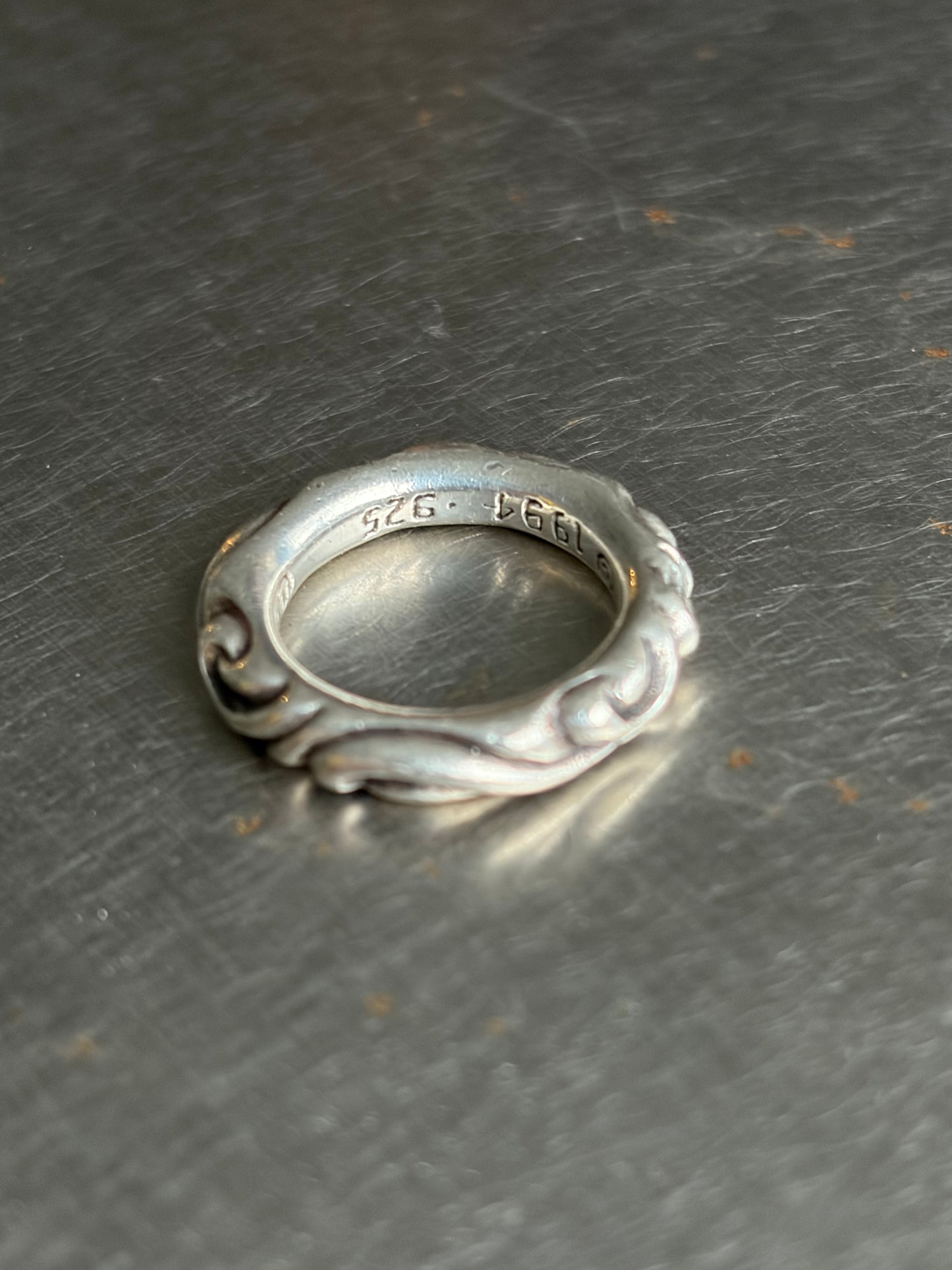 Chrome Hearts Scroll Silver Ring (6)