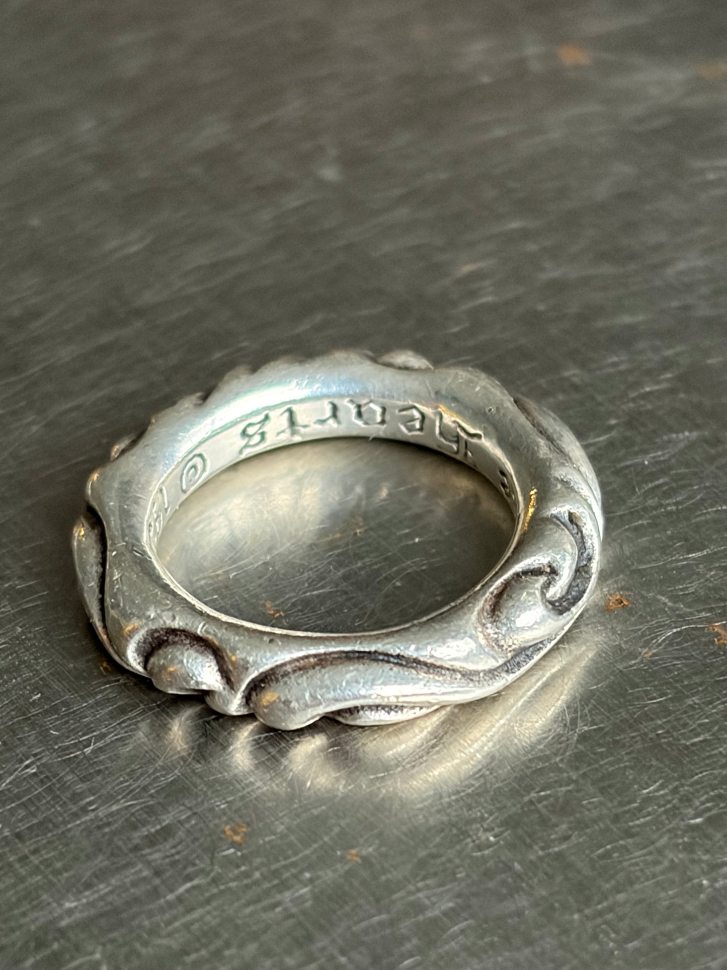 Chrome Hearts Scroll Silver Ring (6)