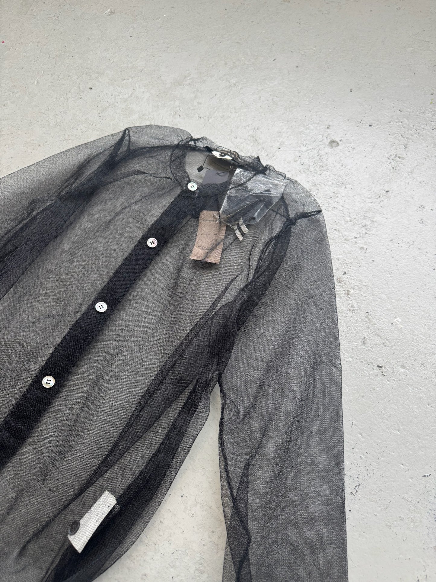 Comme Des Garcons Homme Plus Black Sheer Top (M)