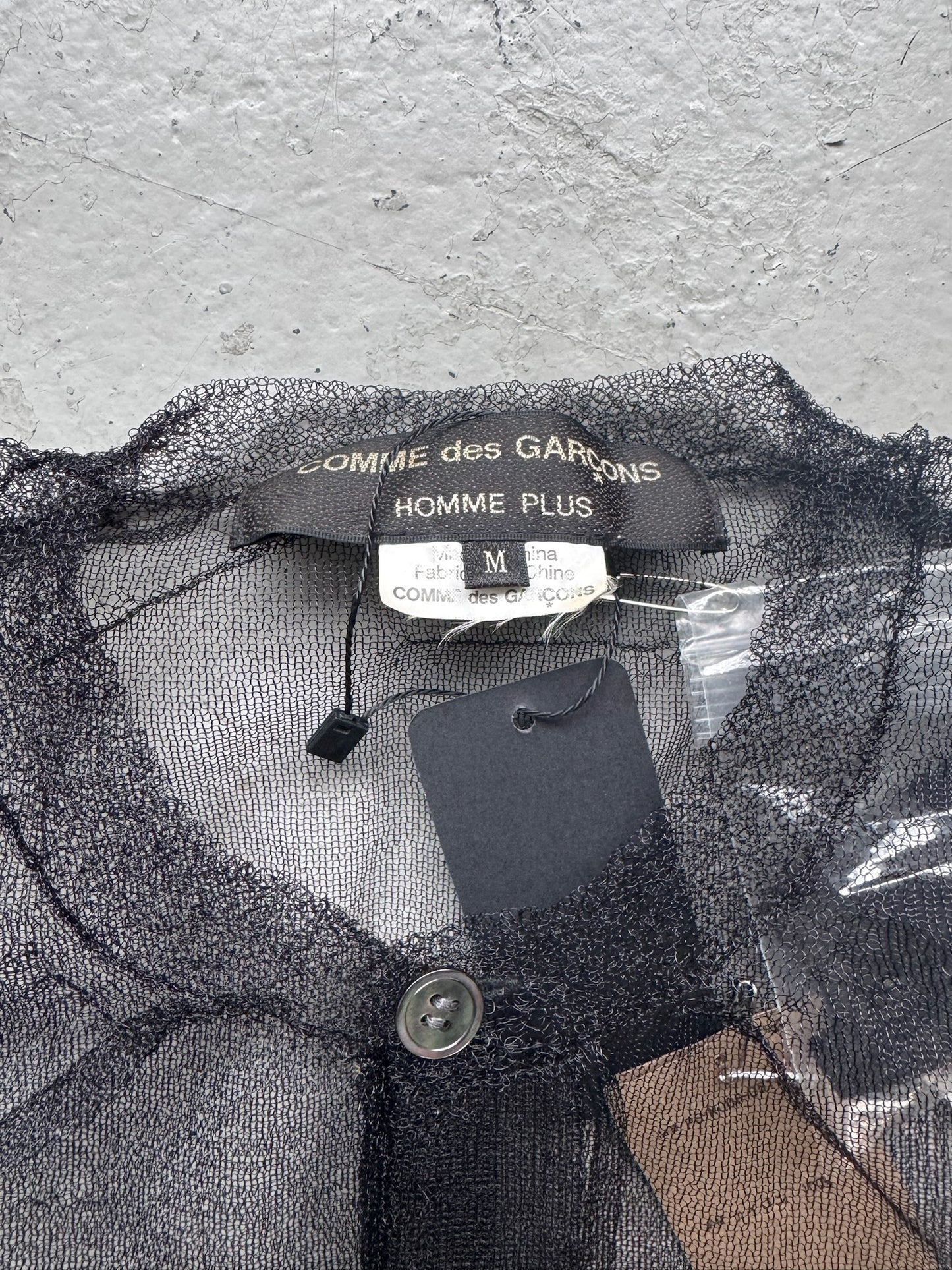 Comme Des Garcons Homme Plus Black Sheer Top (M)