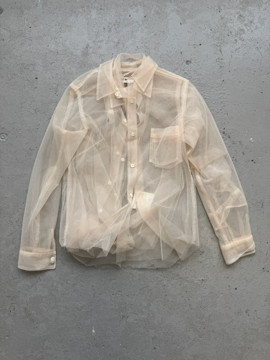 Comme Des Garcons AD2018 White Sheer Top (S)