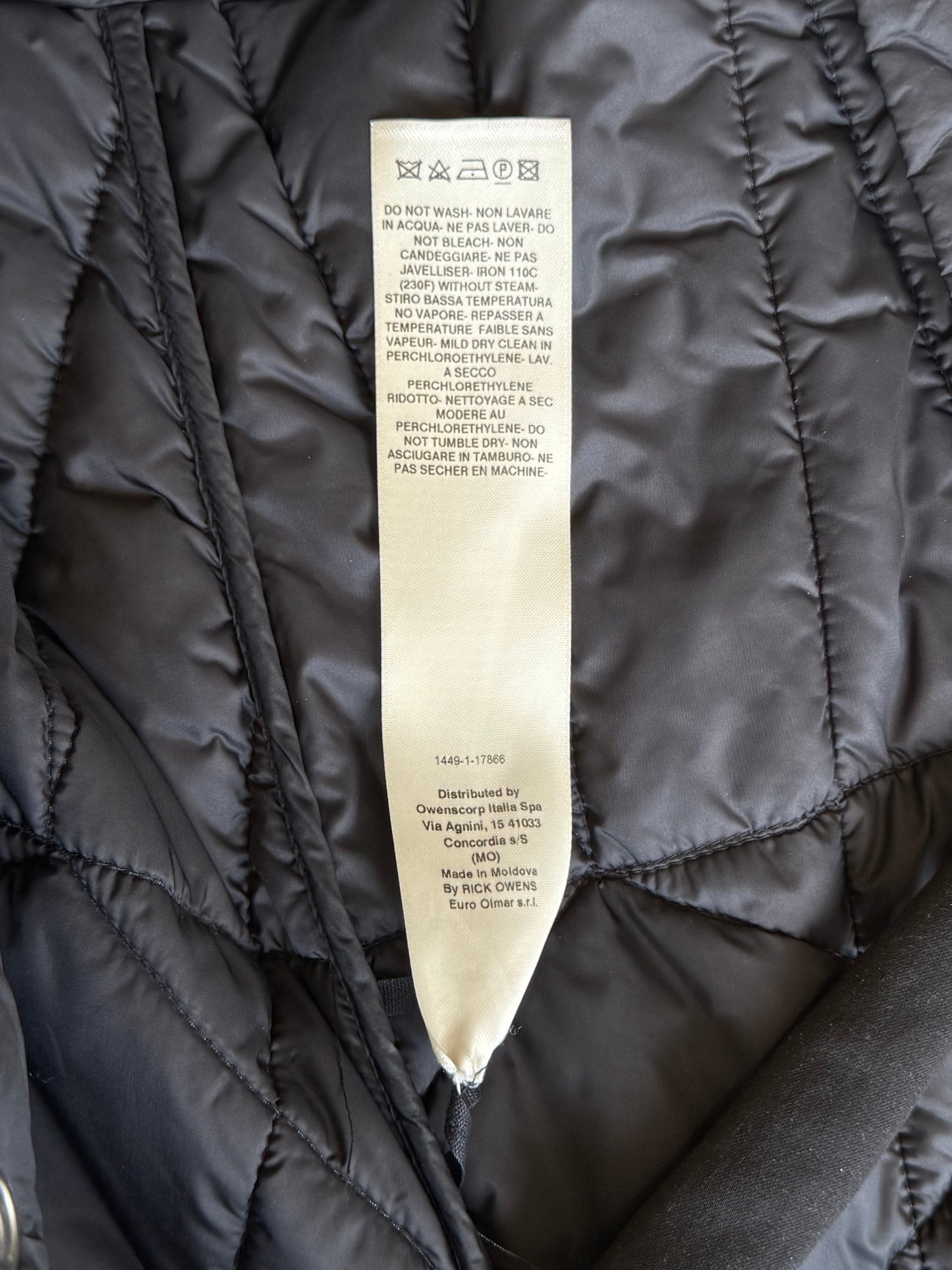 Rick Owens DRKSHDW Quilted Bomber (L)