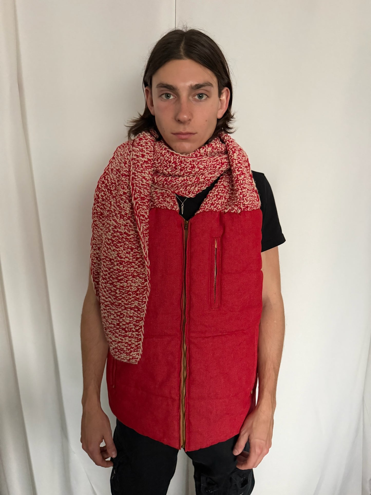 Bless No40 Red Vest With Knit Attatchment (OS)