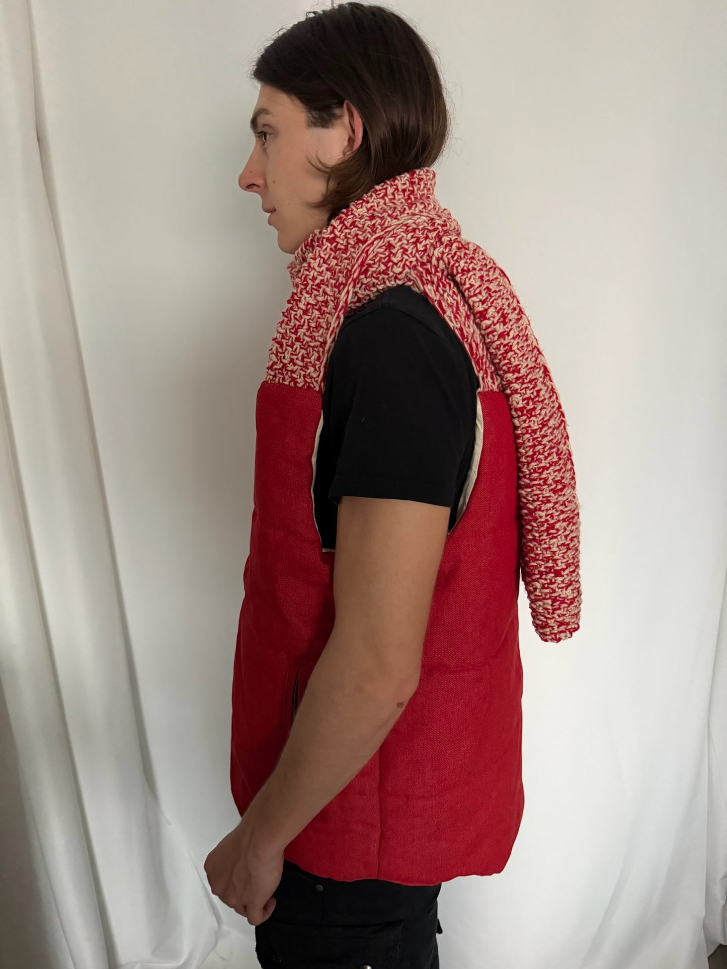 Bless No40 Red Vest With Knit Attatchment (OS)
