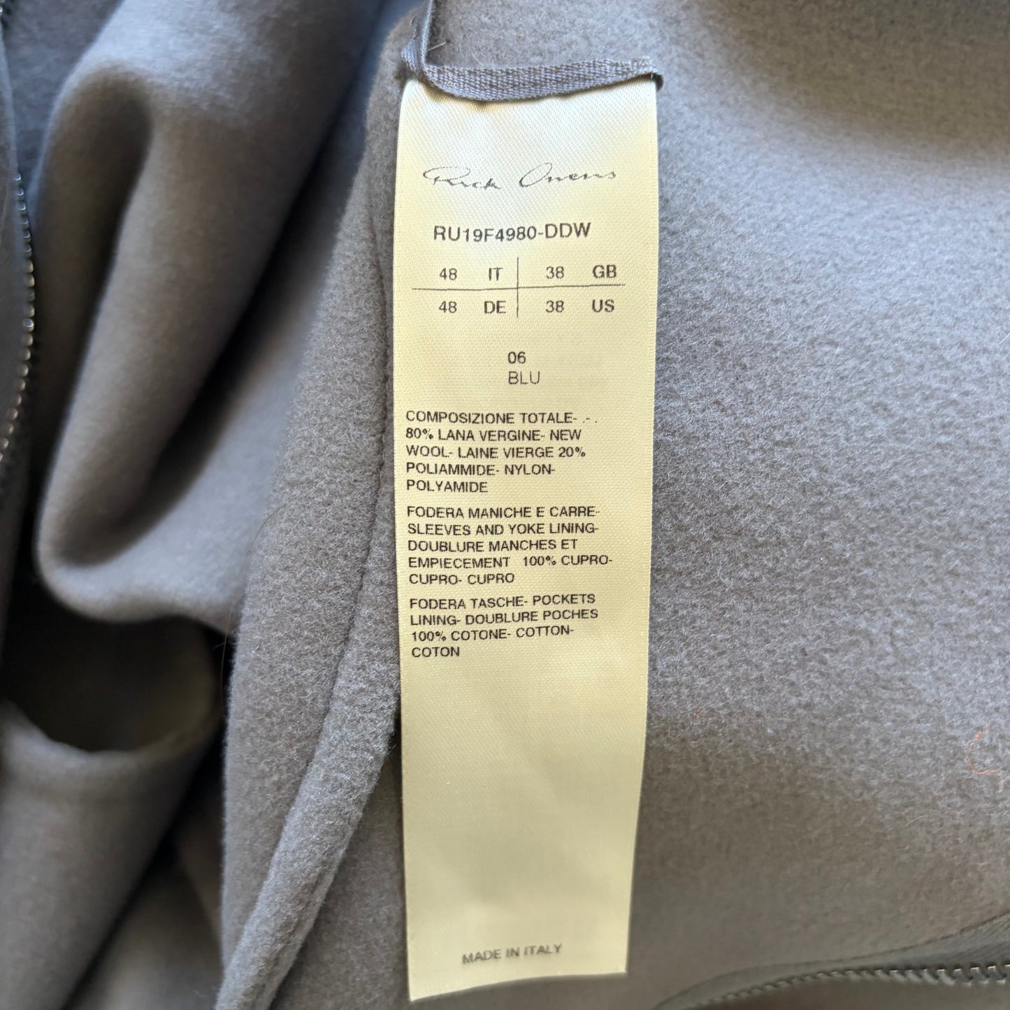Rock Owens AW19 LARRY Purple Wool Parka (48)