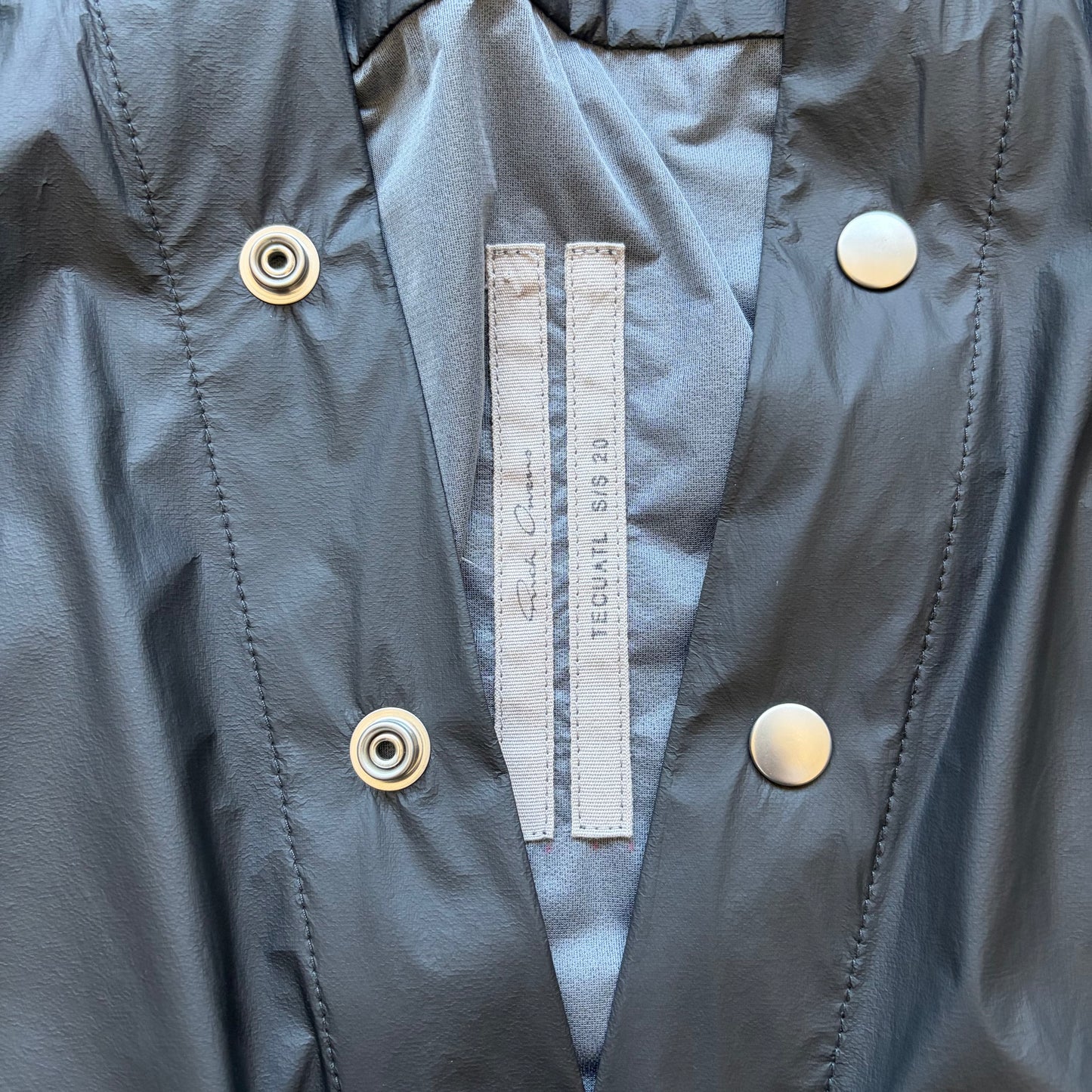 Rick Owens SS20 TECTUAL Black Nylon Larry Shirt (52)