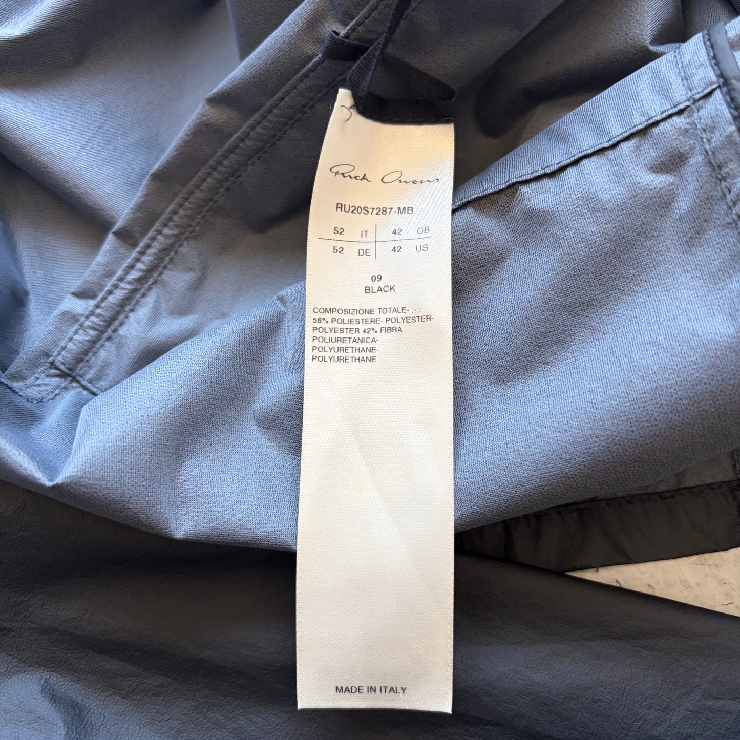 Rick Owens SS20 TECTUAL Black Nylon Larry Shirt (52)