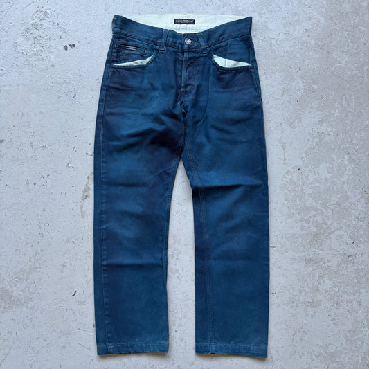 Dolce & Gabbana Blue Painted Denim (44)