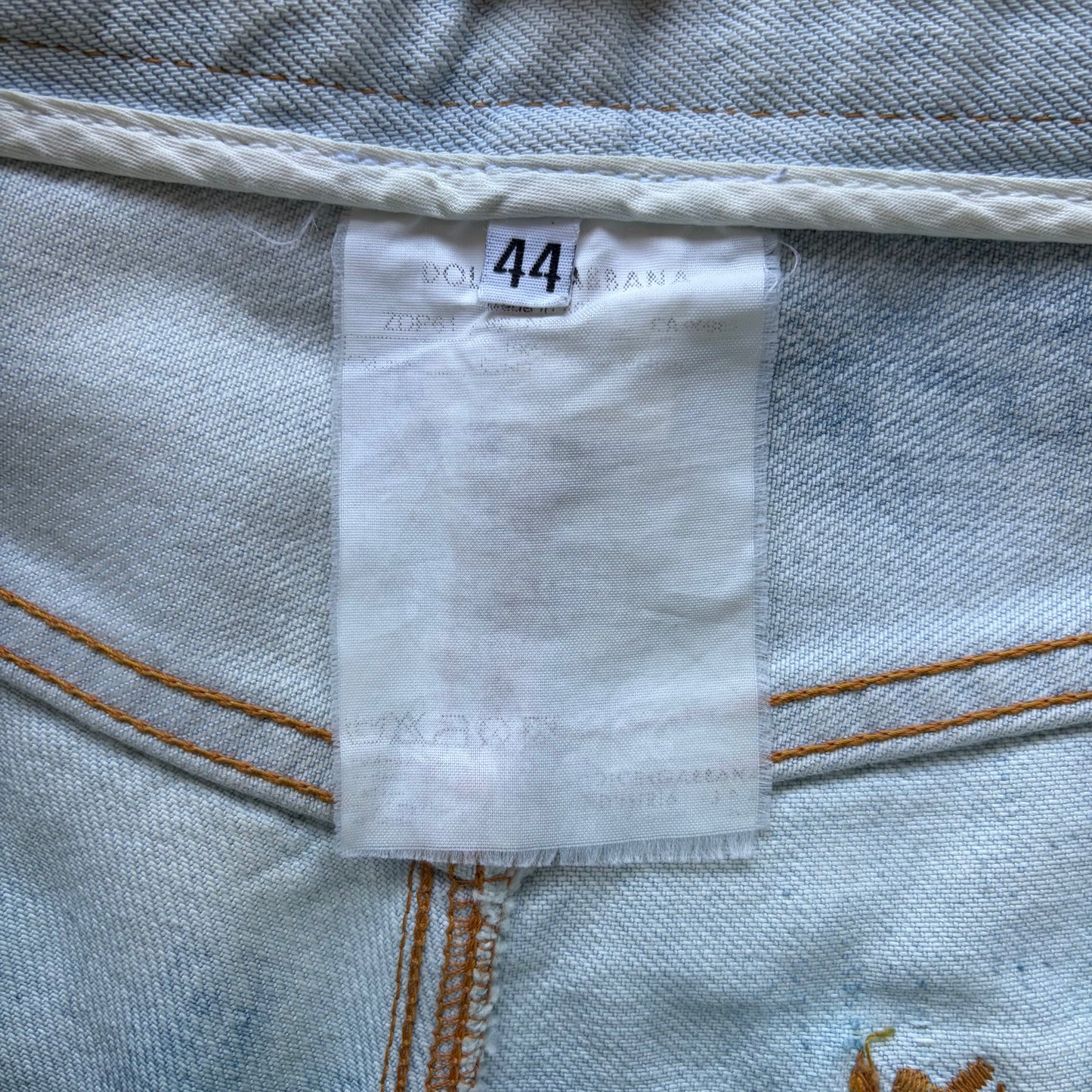 Dolce & Gabbana Blue Painted Denim (44)