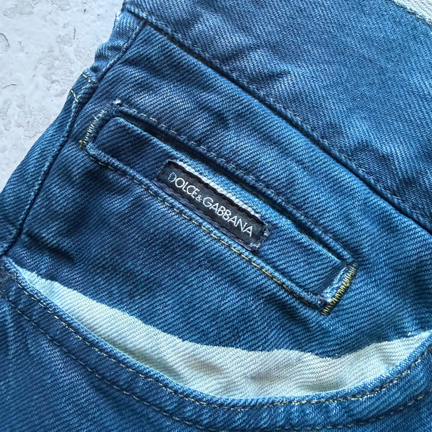 Dolce & Gabbana Blue Painted Denim (44)