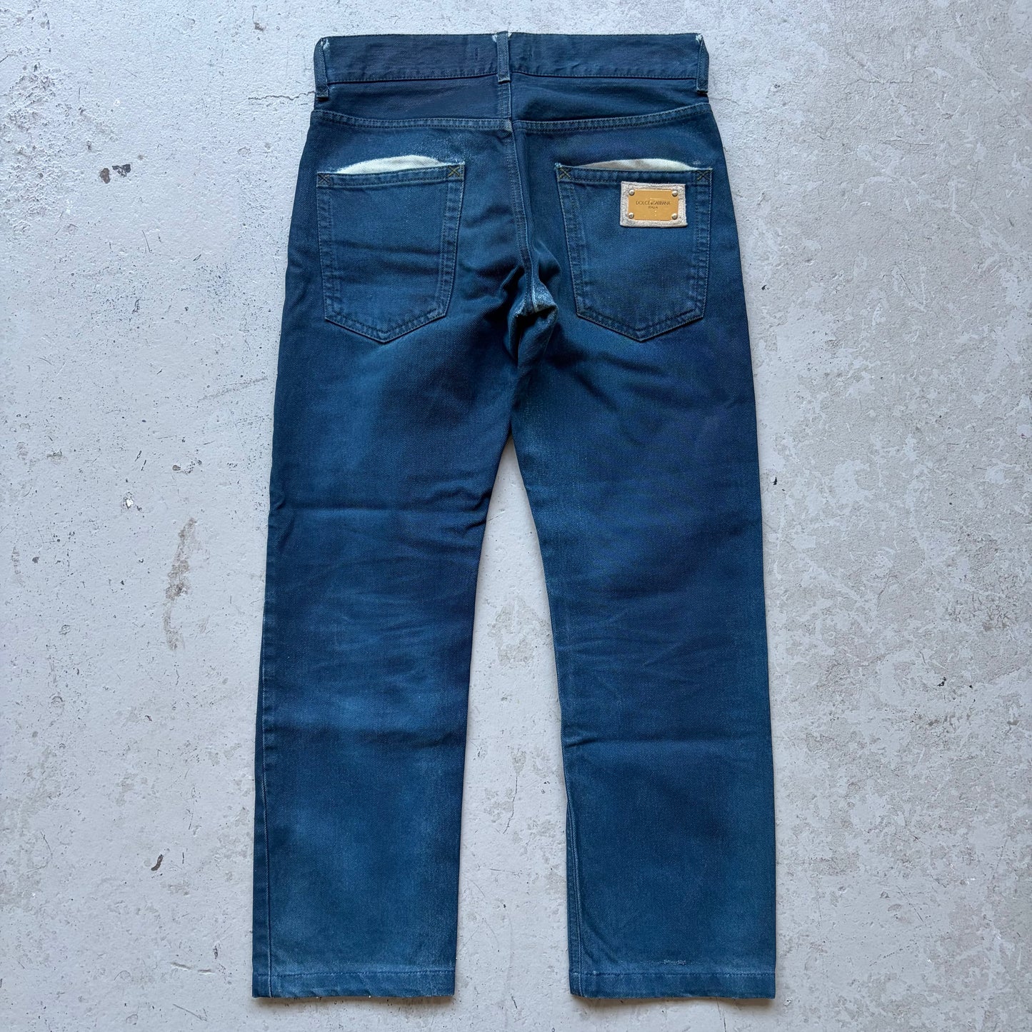 Dolce & Gabbana Blue Painted Denim (44)