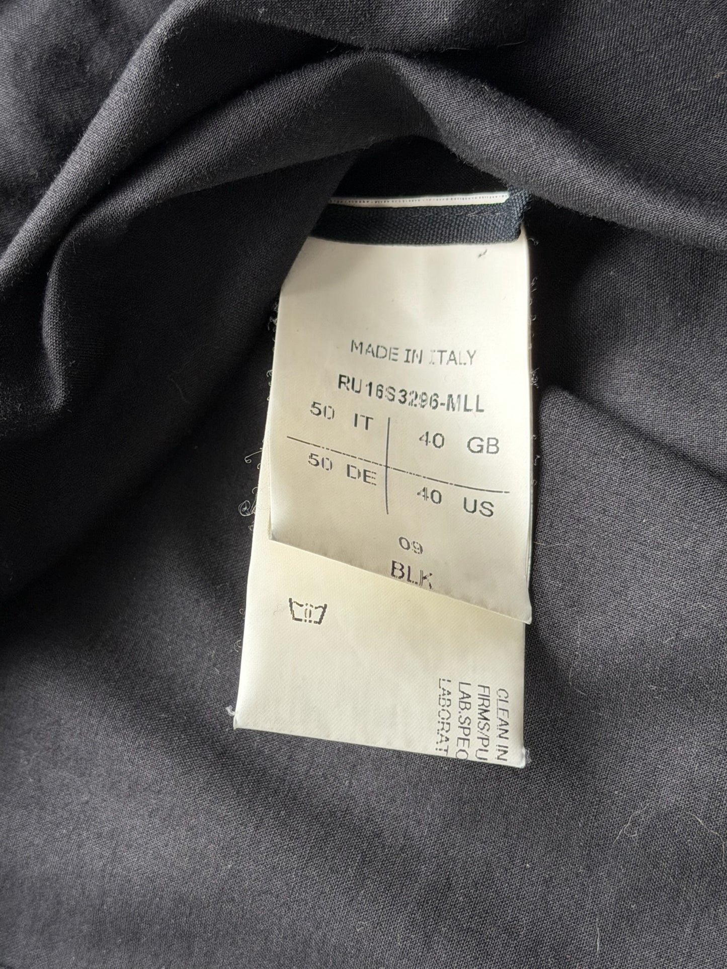 Rick Owens SS16 CYCLOPS Black Leather Trimmed Faun Button Up (50)