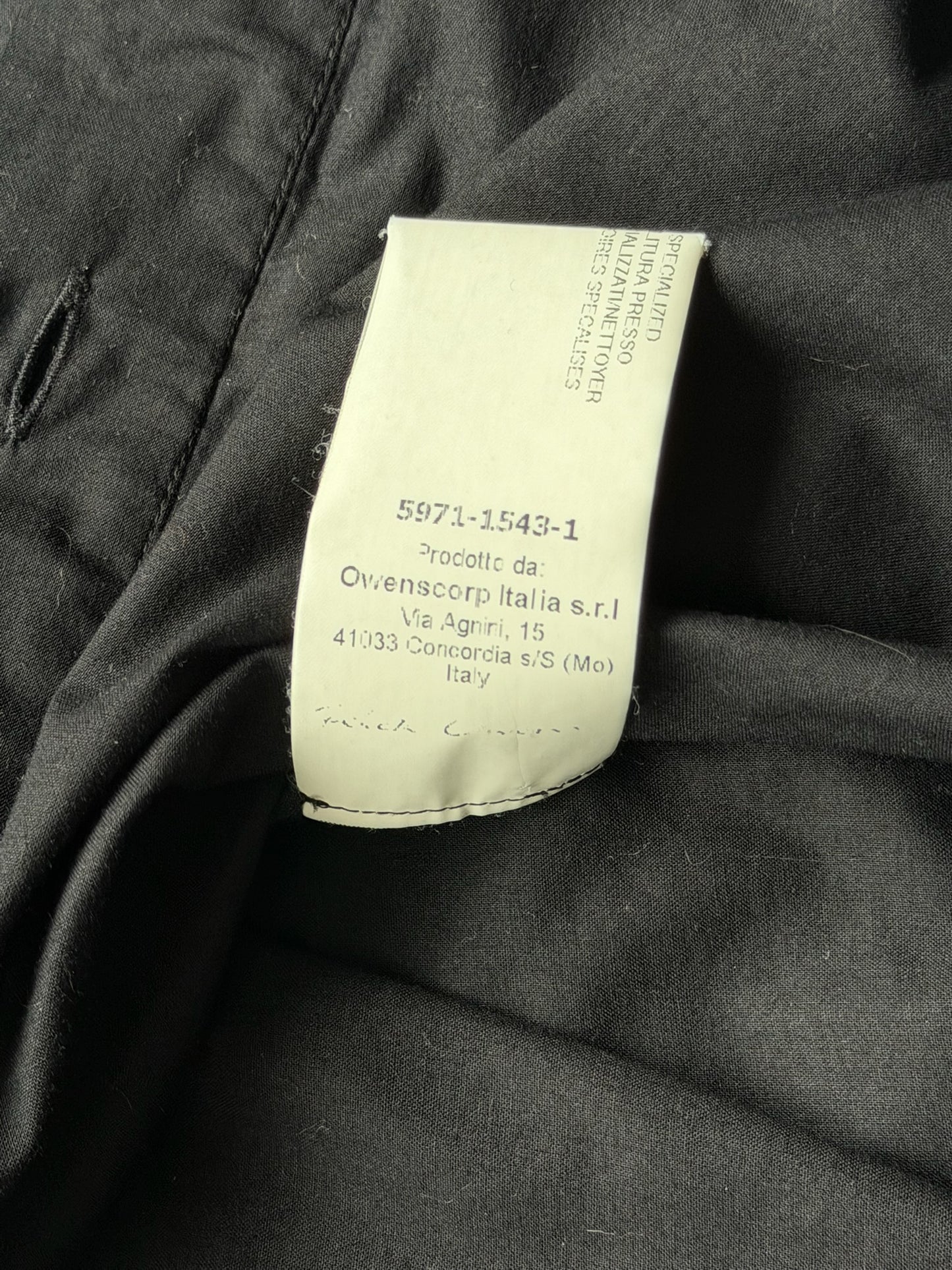 Rick Owens SS16 CYCLOPS Black Leather Trimmed Faun Button Up (50)