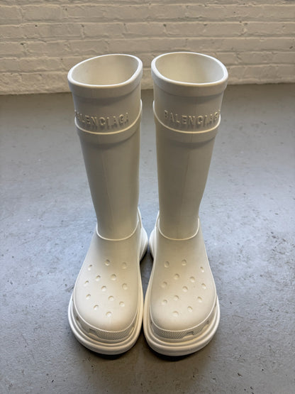 Balenciaga White Crocs (40)