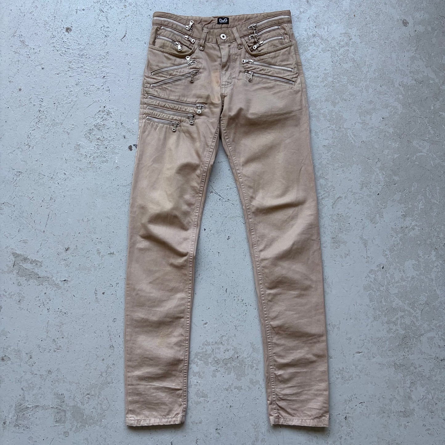 Dolce & Gabbana Khaki Biker Pants (31)