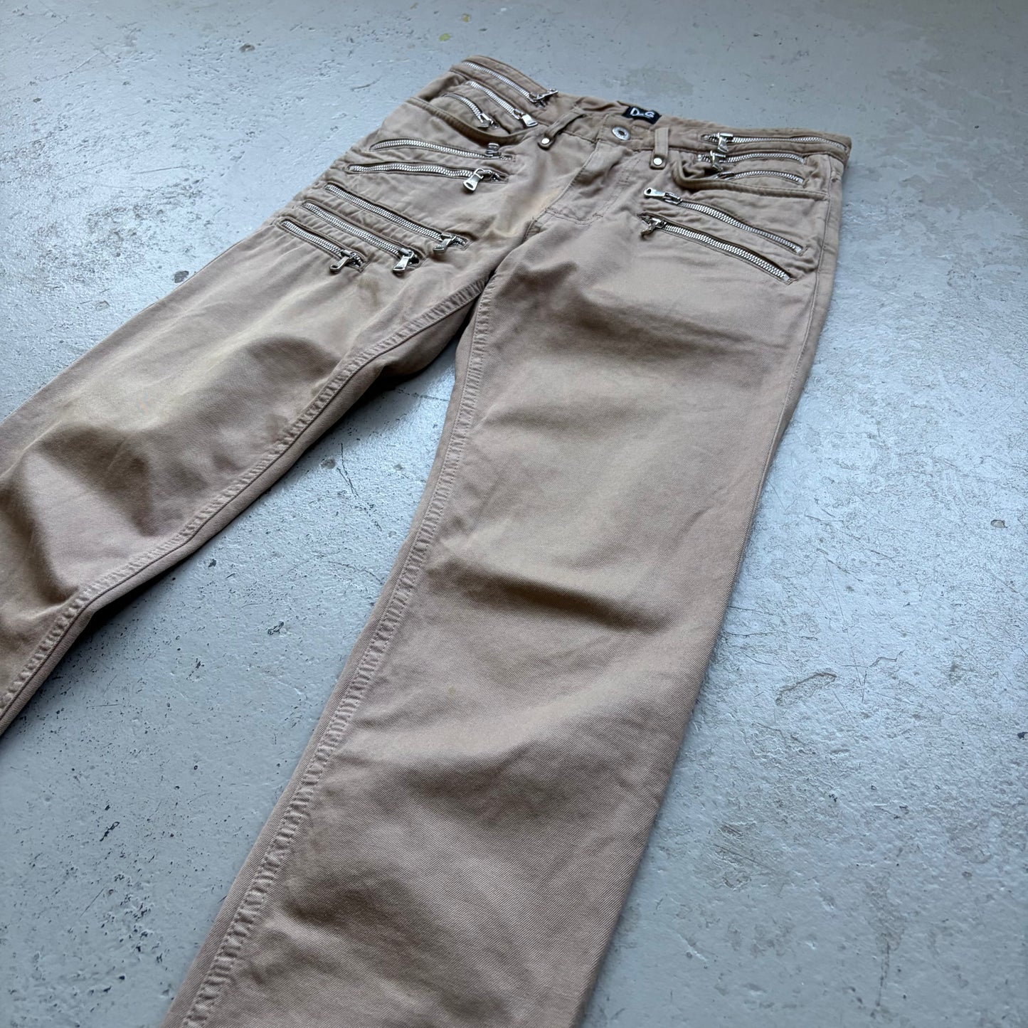 Dolce & Gabbana Khaki Biker Pants (31)