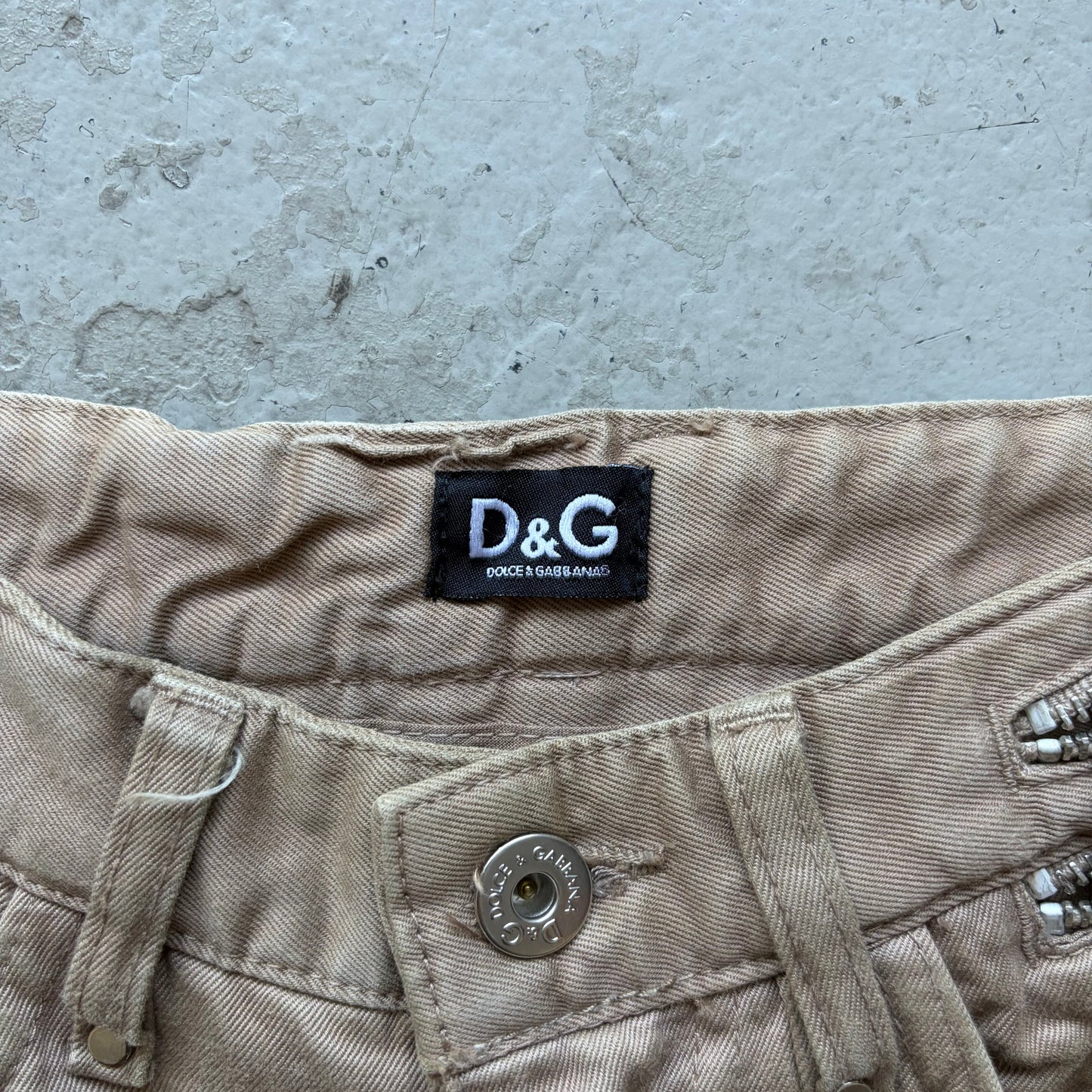Dolce & Gabbana Khaki Biker Pants (31)
