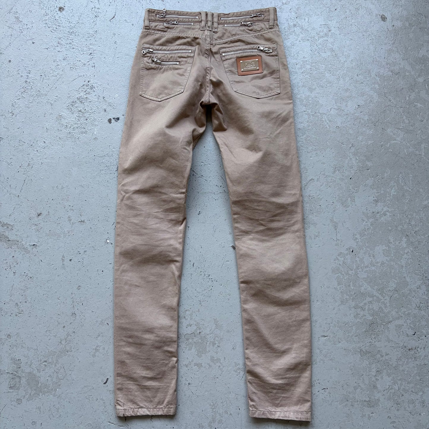 Dolce & Gabbana Khaki Biker Pants (31)