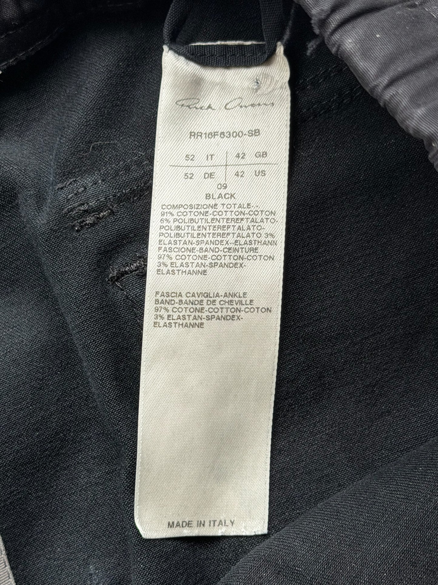 Rick Owens FW16 MASTODON Denim Cargo Pants (52)