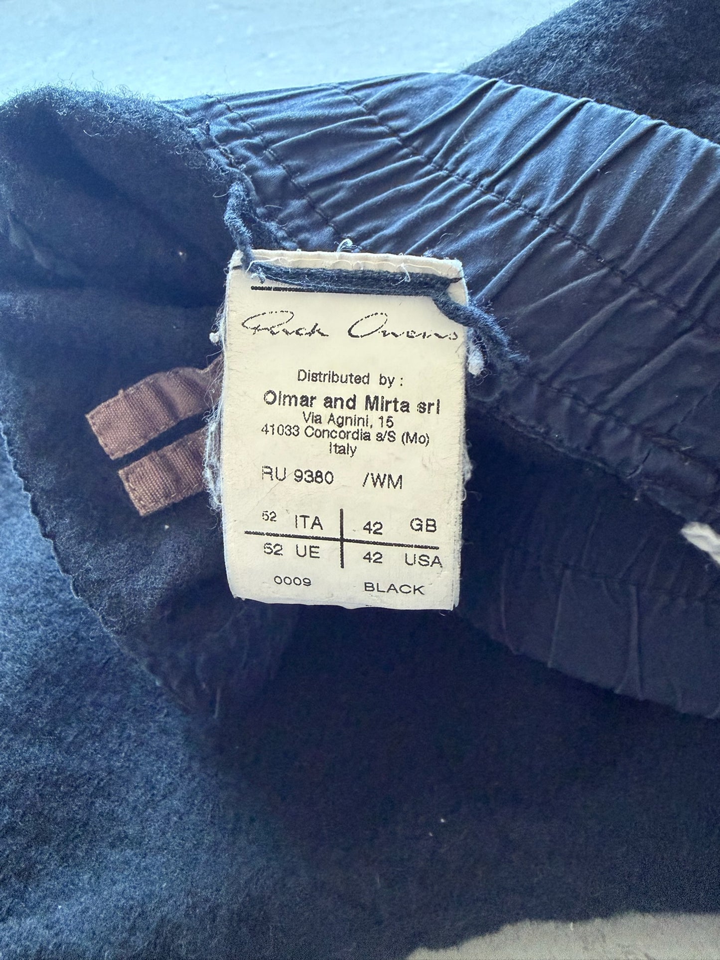 Rick Owens FW12 Mountain Wool Drop Crotch Pants (52)