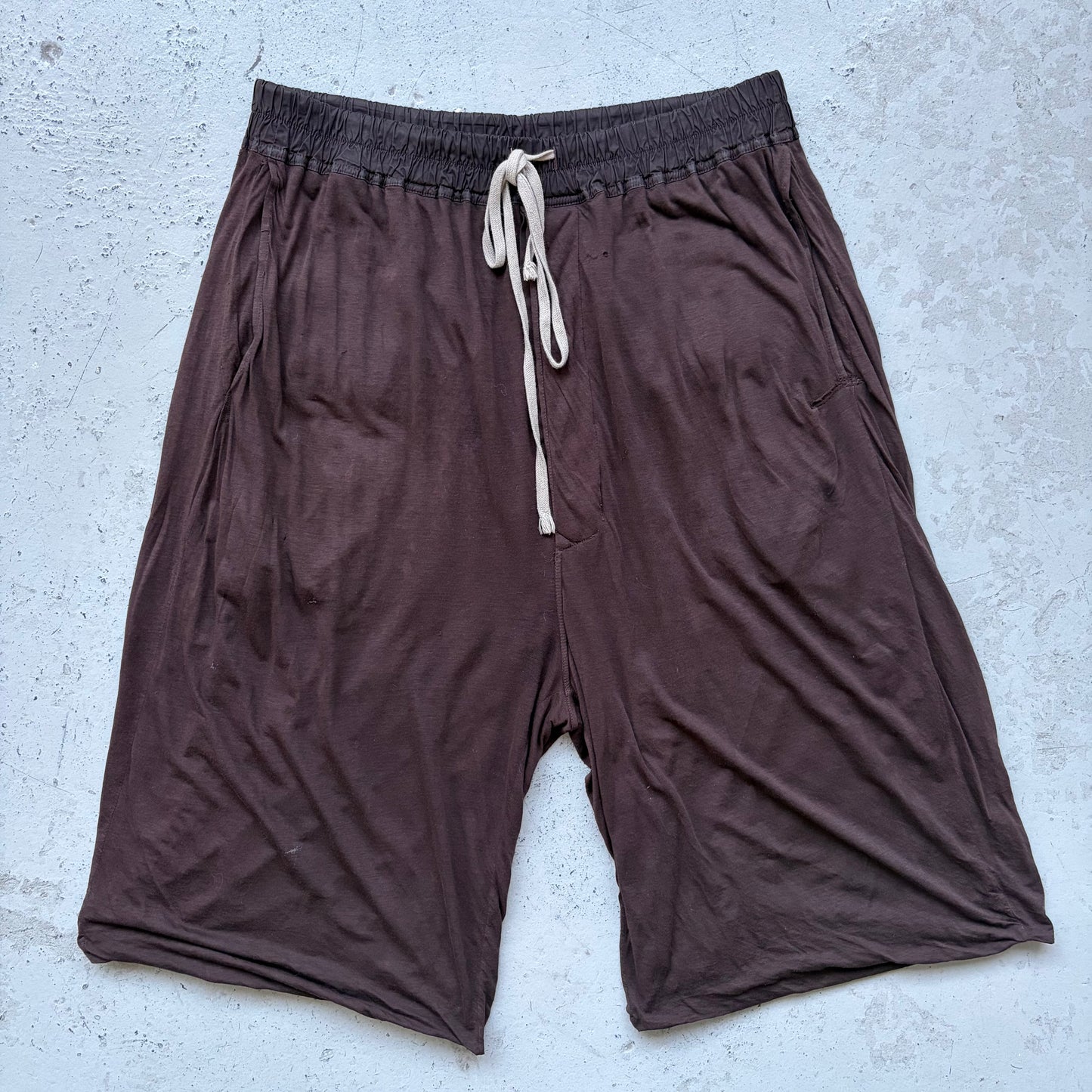 Rick Owens DRKSHDW FW19 Sample Dark Amber Double Layer Shorts (S)