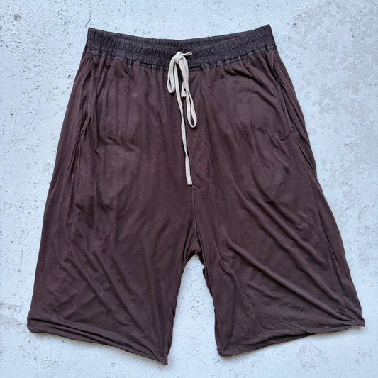 Rick Owens DRKSHDW FW19 Sample Dark Amber Double Layer Shorts (S)
