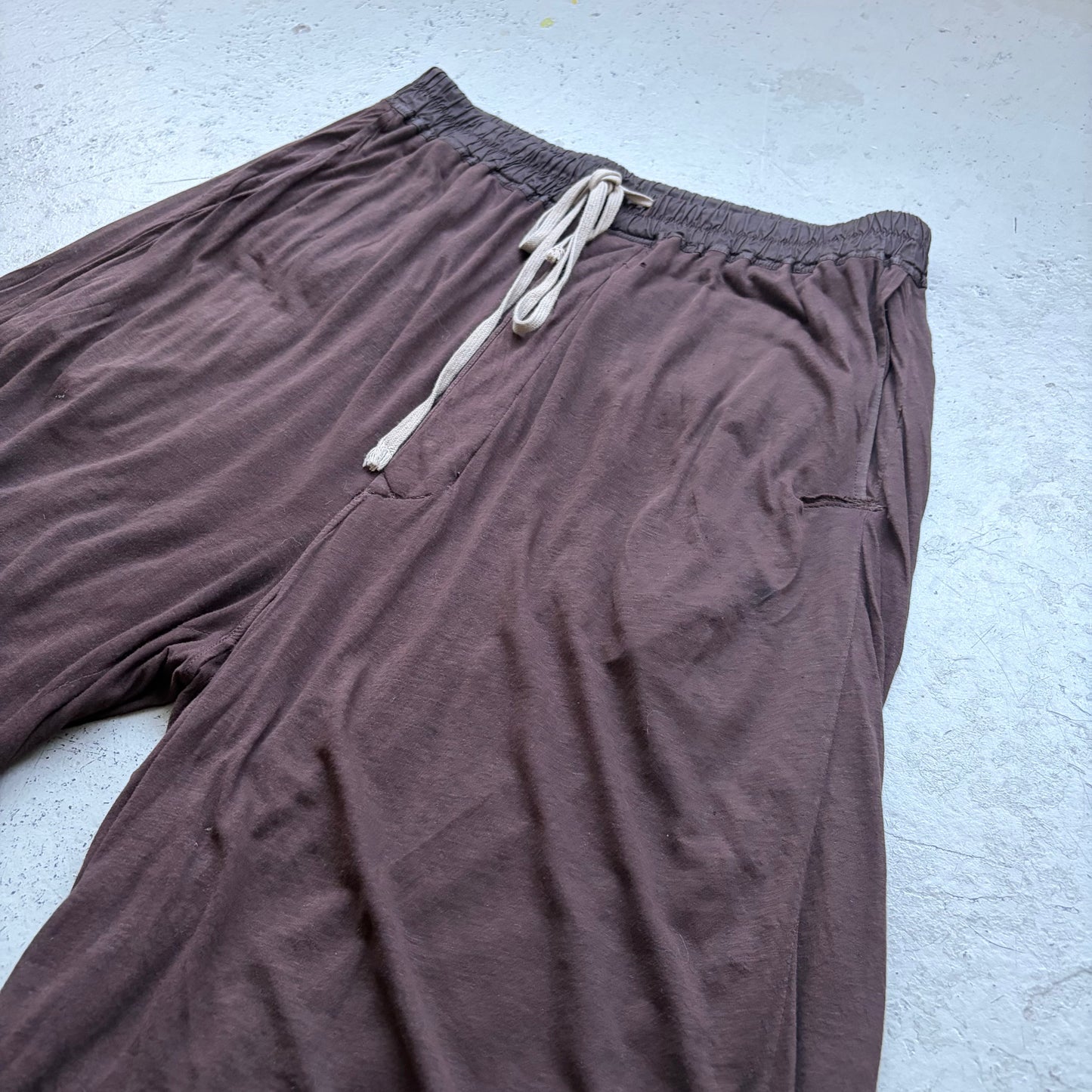 Rick Owens DRKSHDW FW19 Sample Dark Amber Double Layer Shorts (S)