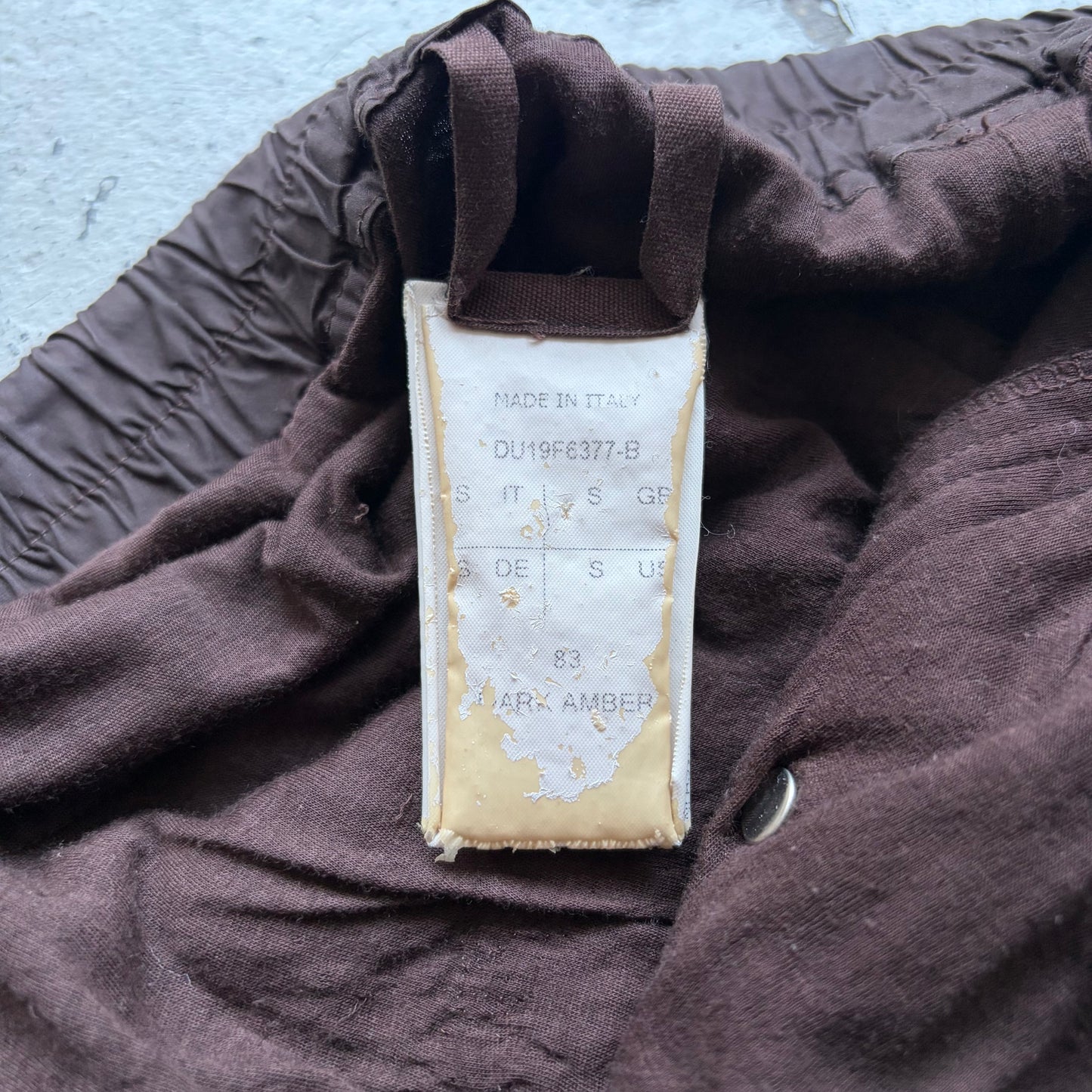 Rick Owens DRKSHDW FW19 Sample Dark Amber Double Layer Shorts (S)