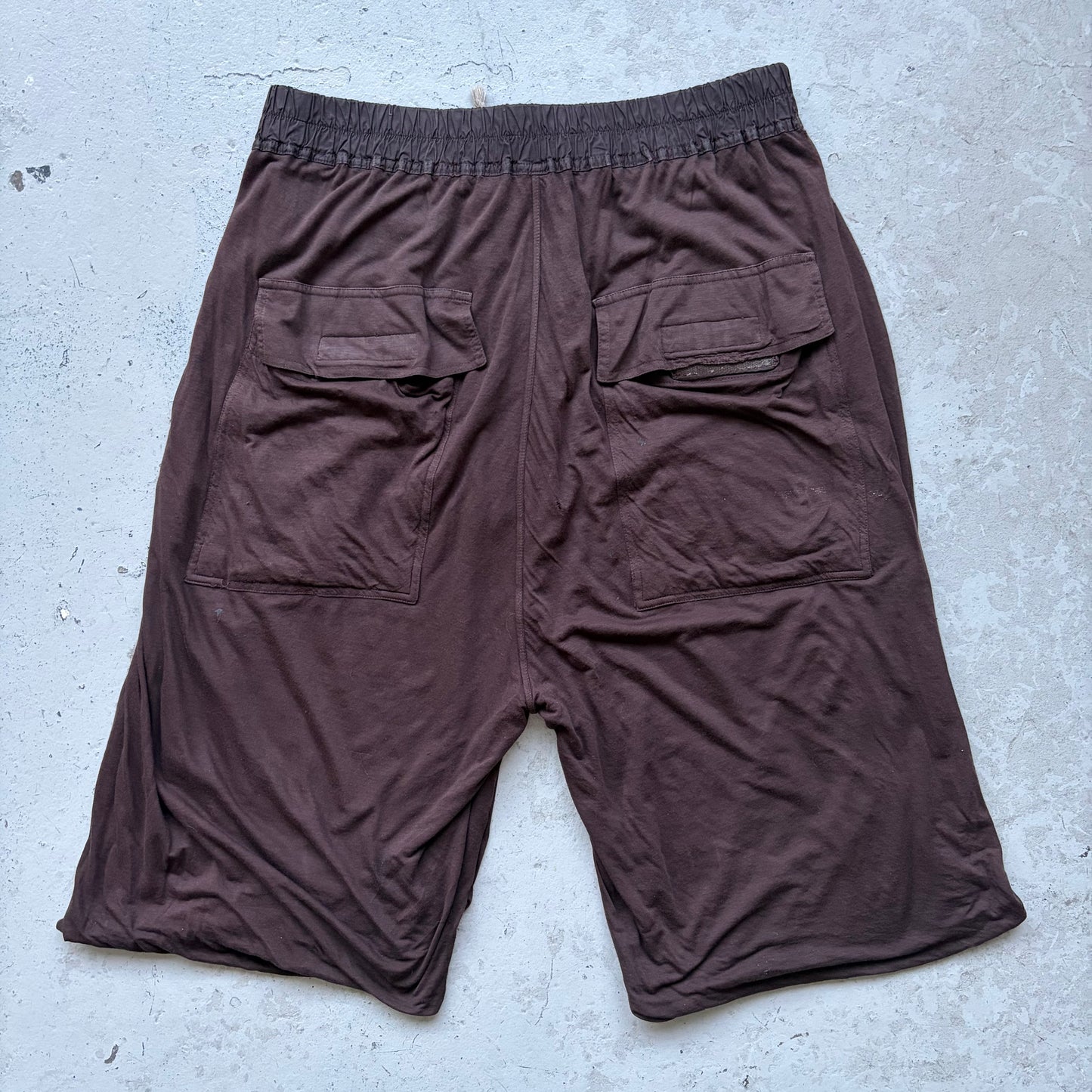 Rick Owens DRKSHDW FW19 Sample Dark Amber Double Layer Shorts (S)