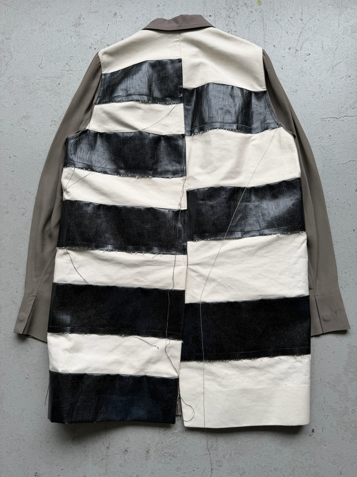 Rick Owens Sample SS19 BABEL Black & White Panel Jacket (48)