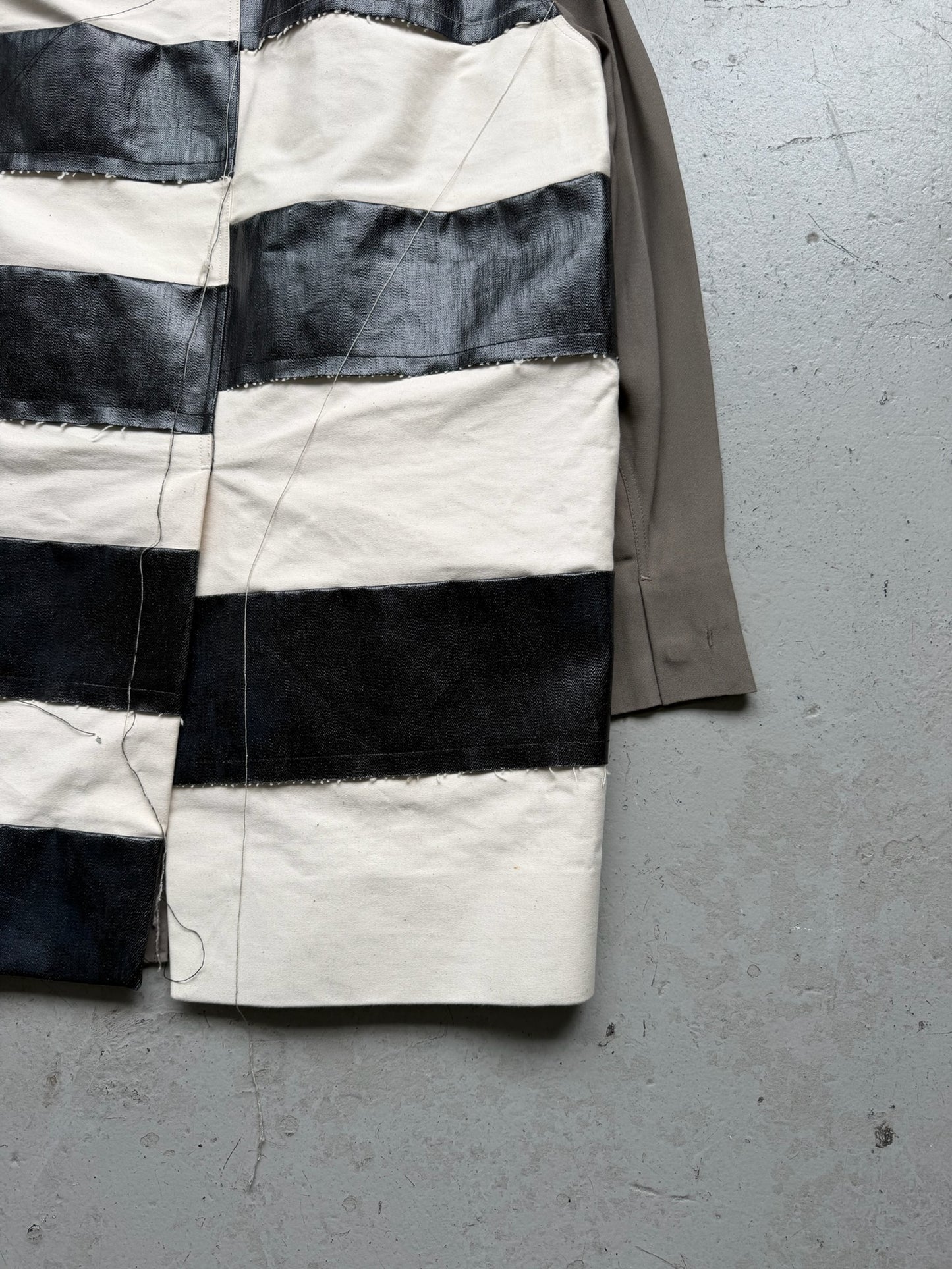 Rick Owens Sample SS19 BABEL Black & White Panel Jacket (48)
