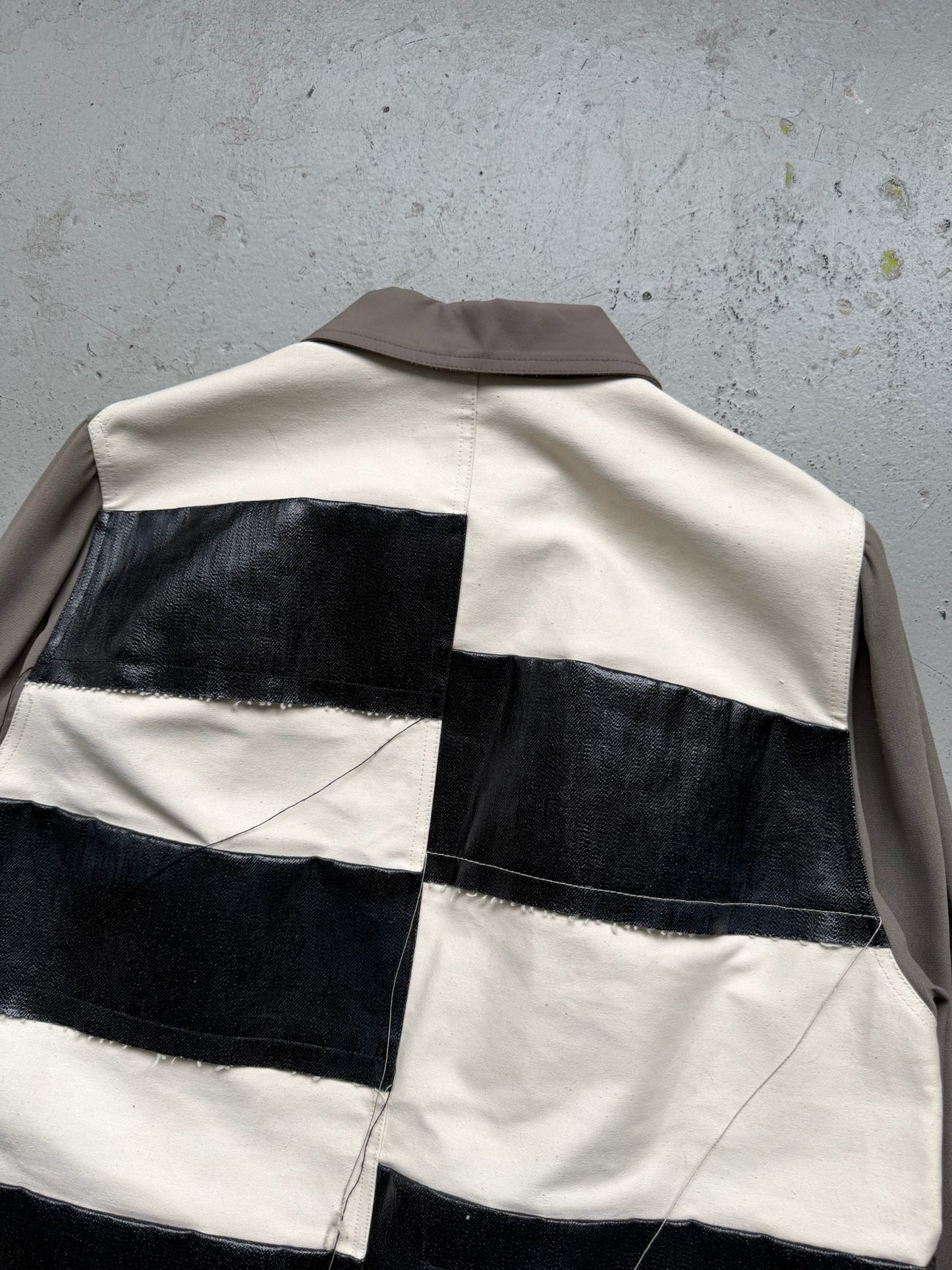 Rick Owens Sample SS19 BABEL Black & White Panel Jacket (48)