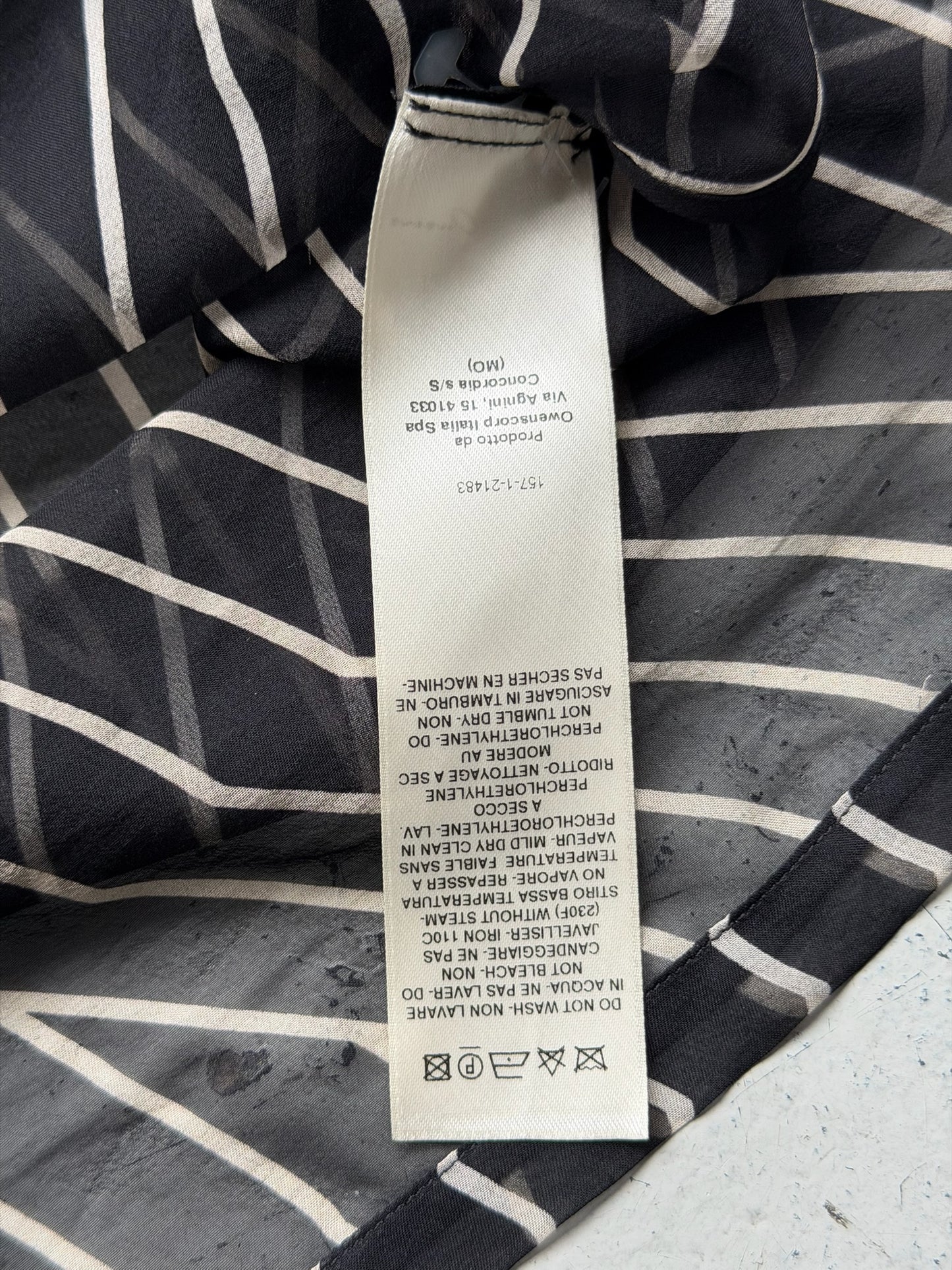 Rick Owens SS23 EDFU Fog Pocket Silk Striped Larry Shirt (46)