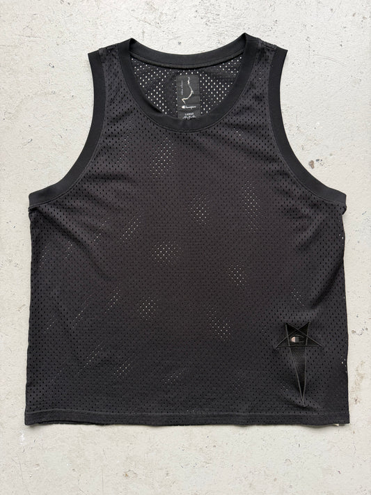 Rick Owens X Champion Black Mesh Tank Top (L)