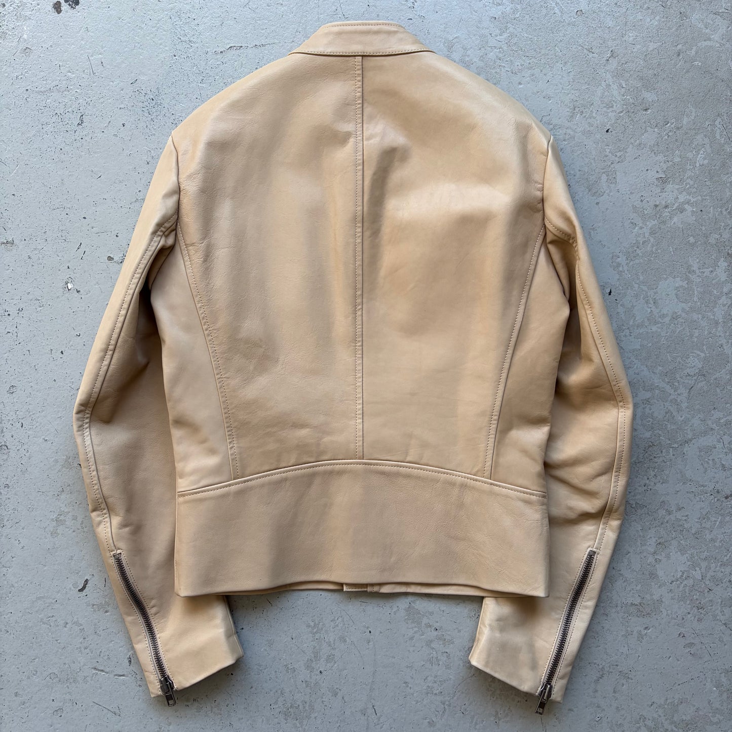 Maison Margiela FW09 Tan 5 Zip Leather Jacket (46)