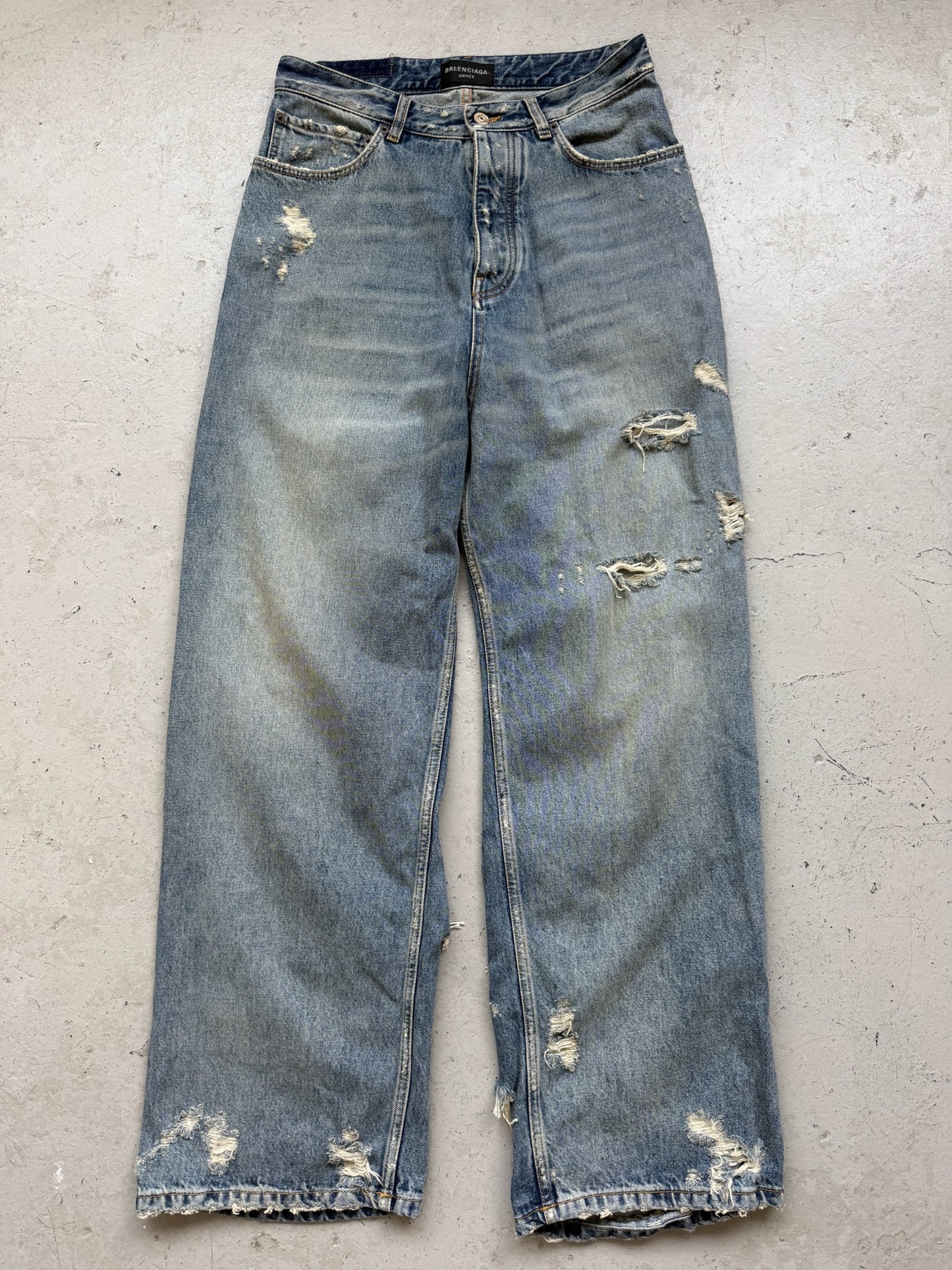 Balenciaga Super Destroyed Baggy Denim (XS)