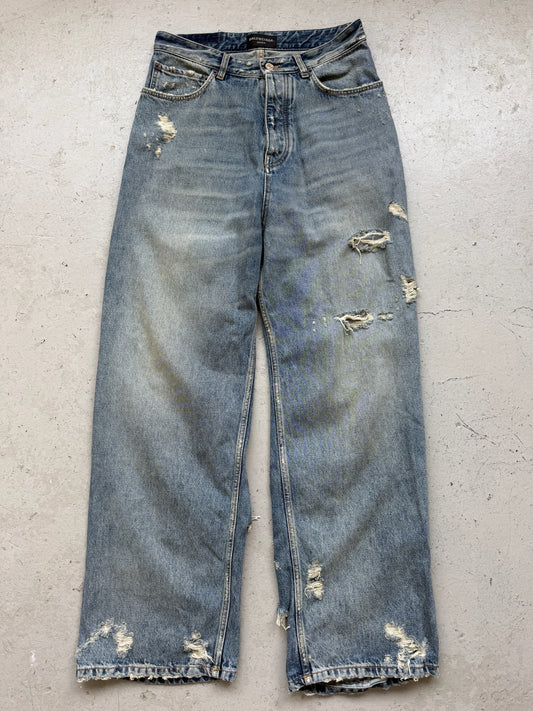Balenciaga Super Destroyed Baggy Denim (XS)