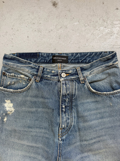 Balenciaga Super Destroyed Baggy Denim (XS)
