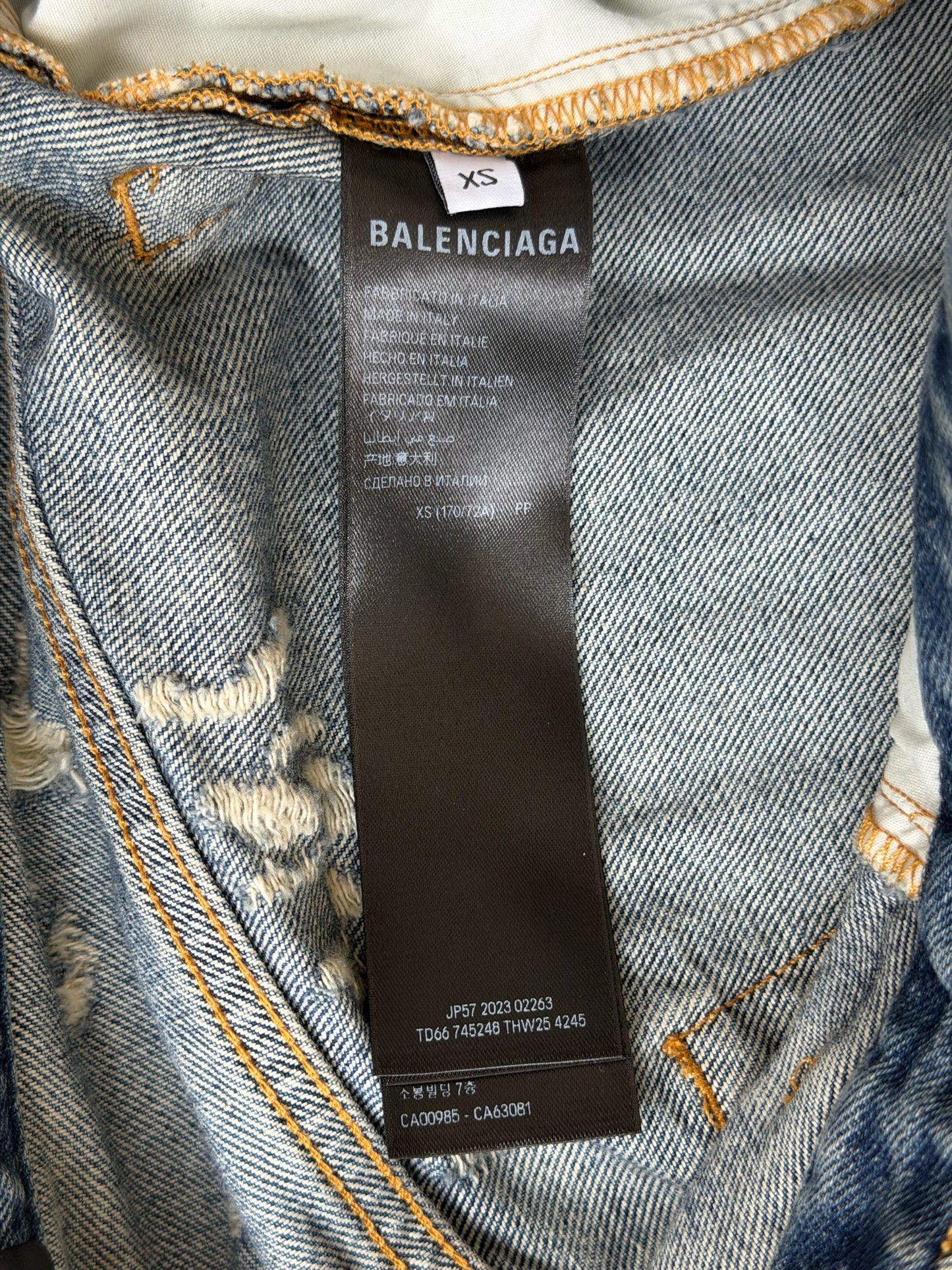 Balenciaga Super Destroyed Baggy Denim (XS)
