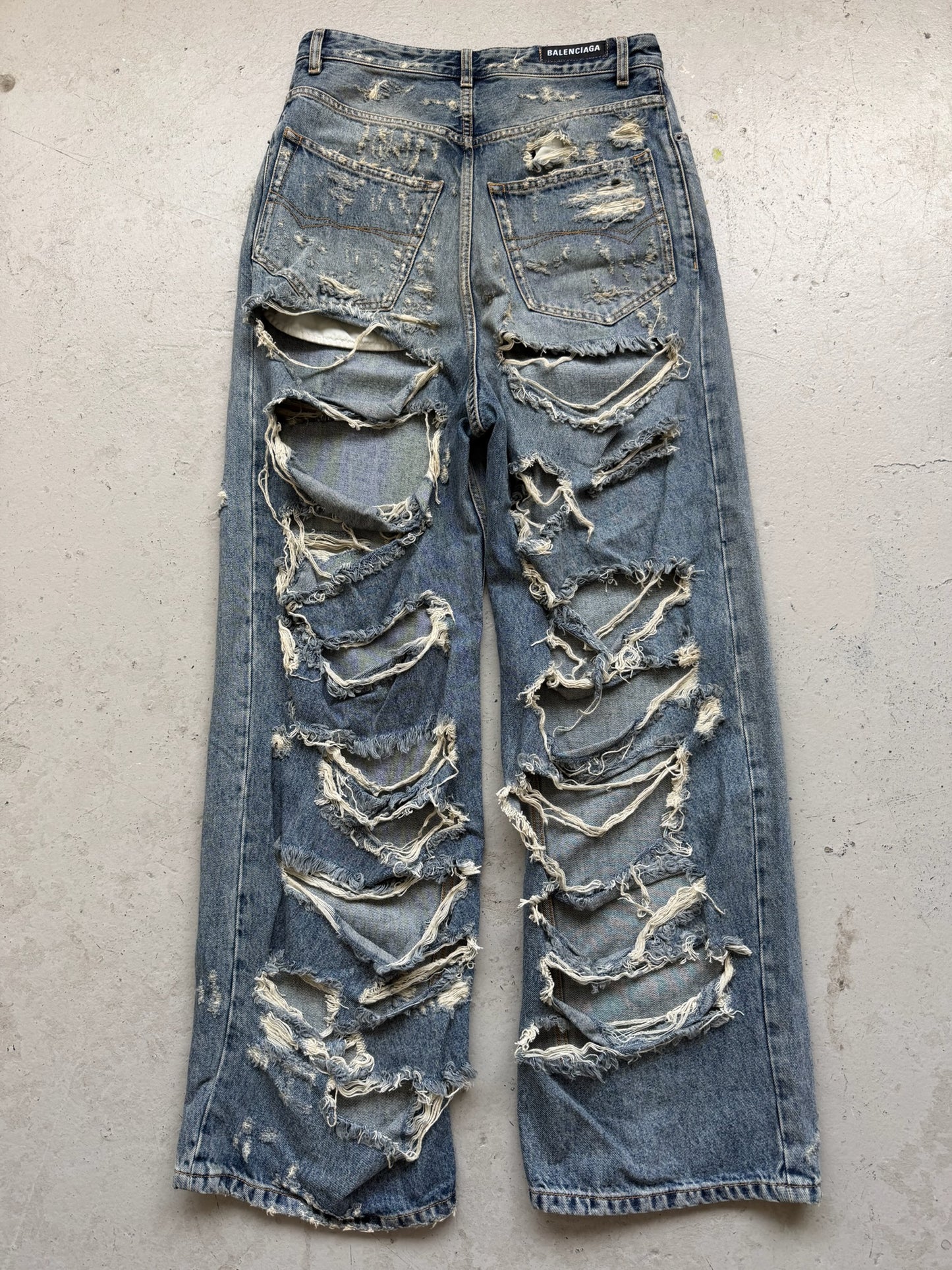 Balenciaga Super Destroyed Baggy Denim (XS)
