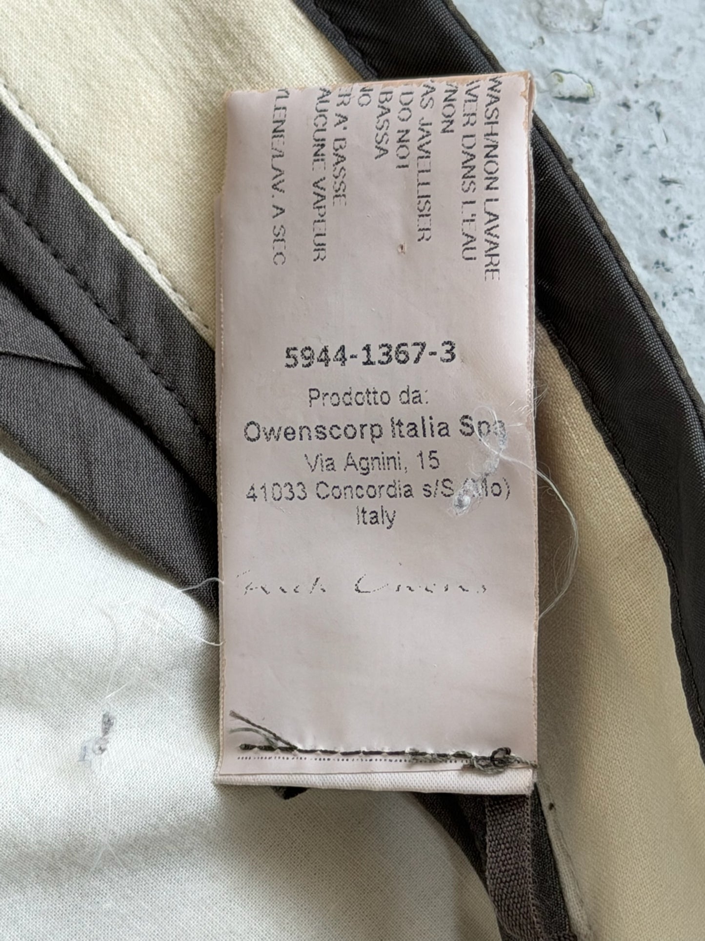 Rick Owens SS16 CYCLOPS Dark Dust Cotton Trousers (50)